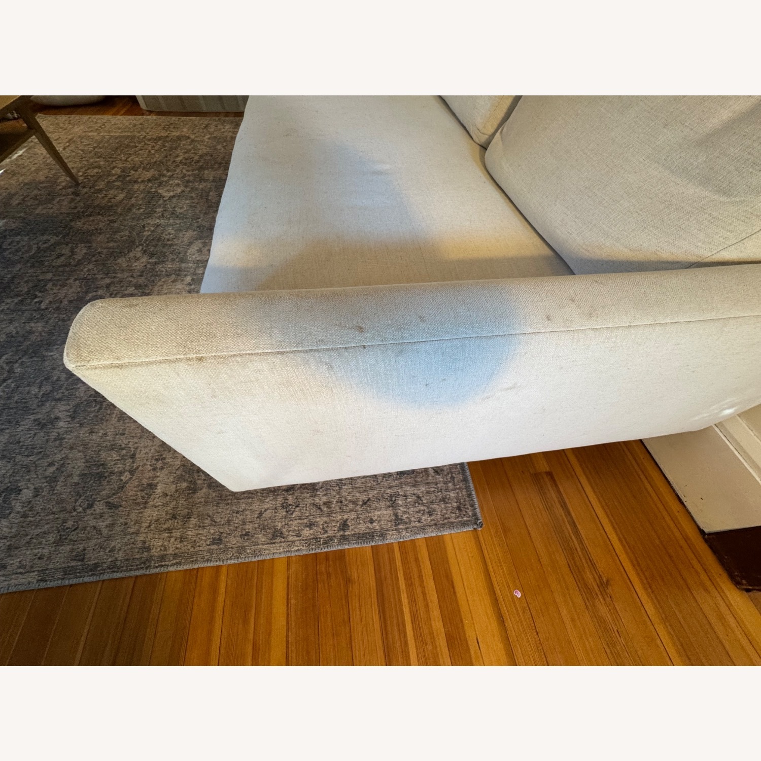 McGee and Co White Fabric 3+ Seater Sofa - image-5