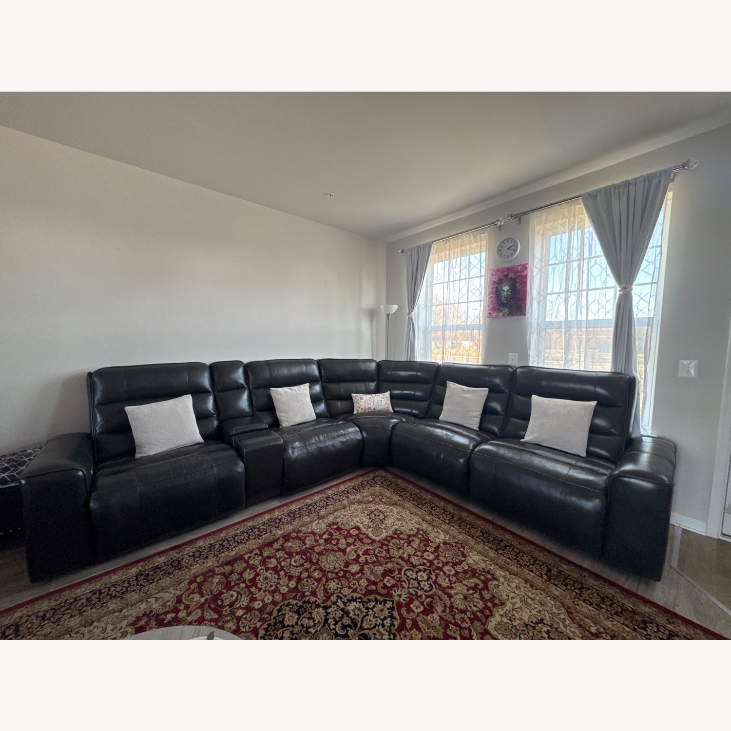 Value City Furniture Black 3+ Piece Sectional - image-1