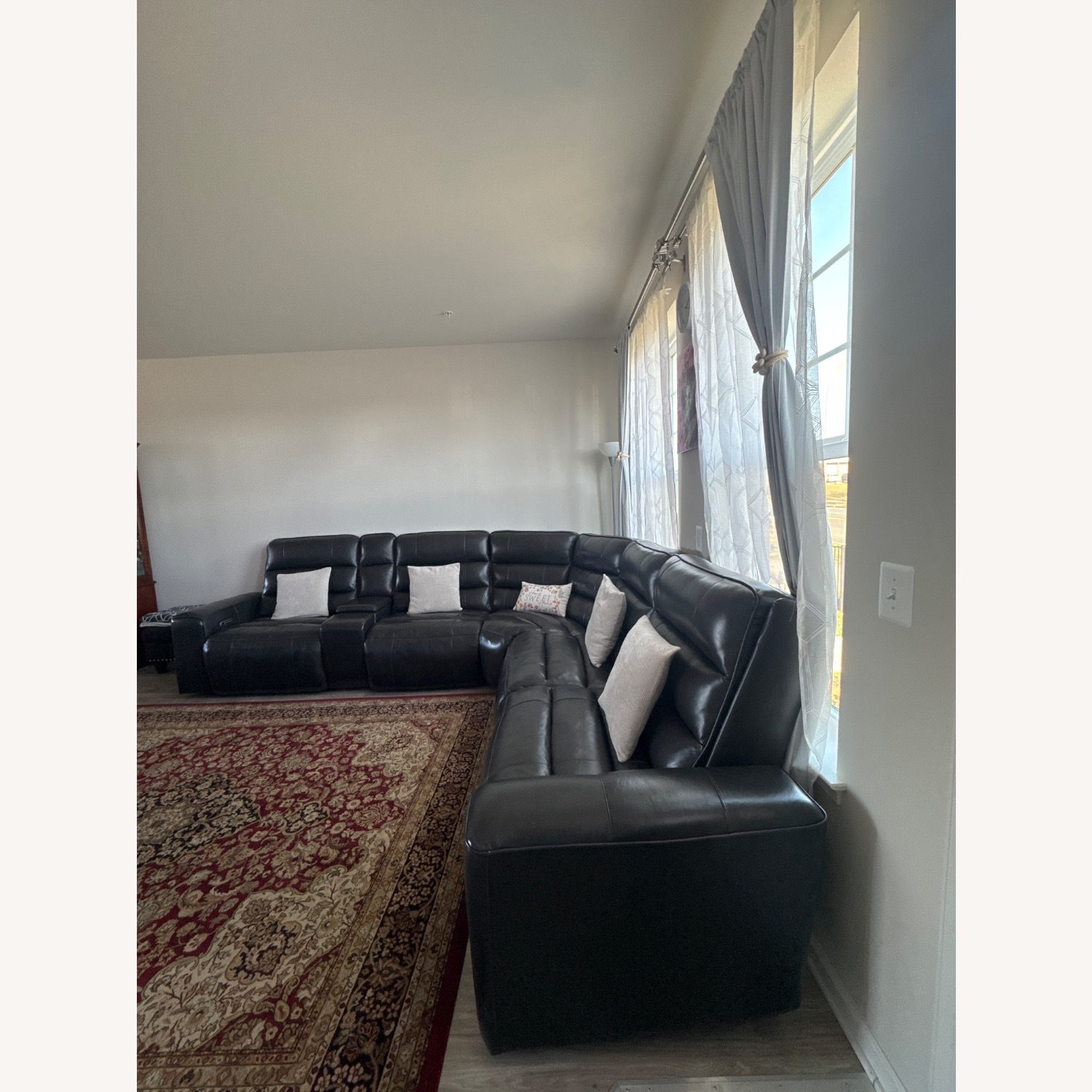 Value City Furniture Black 3+ Piece Sectional - image-2