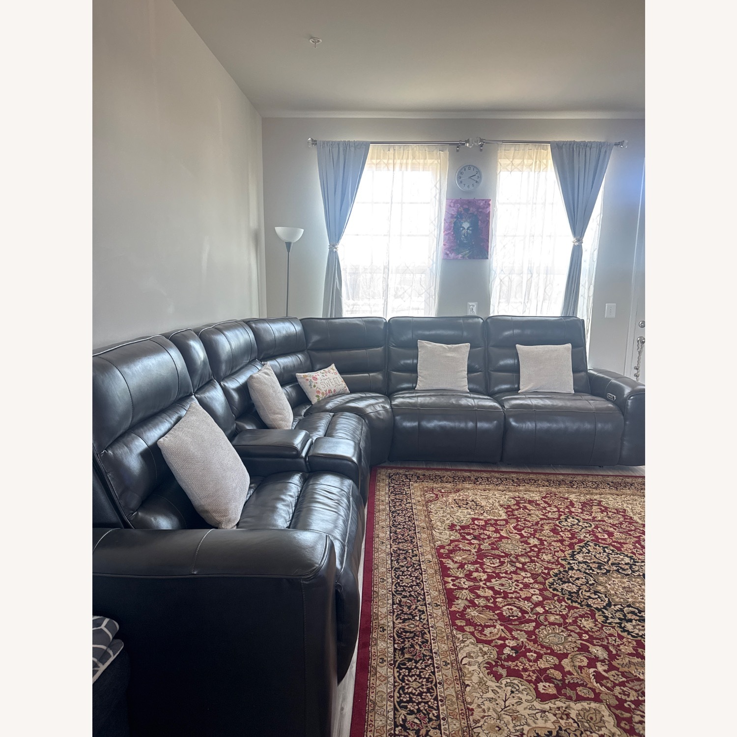 Value City Furniture Black 3+ Piece Sectional - image-3