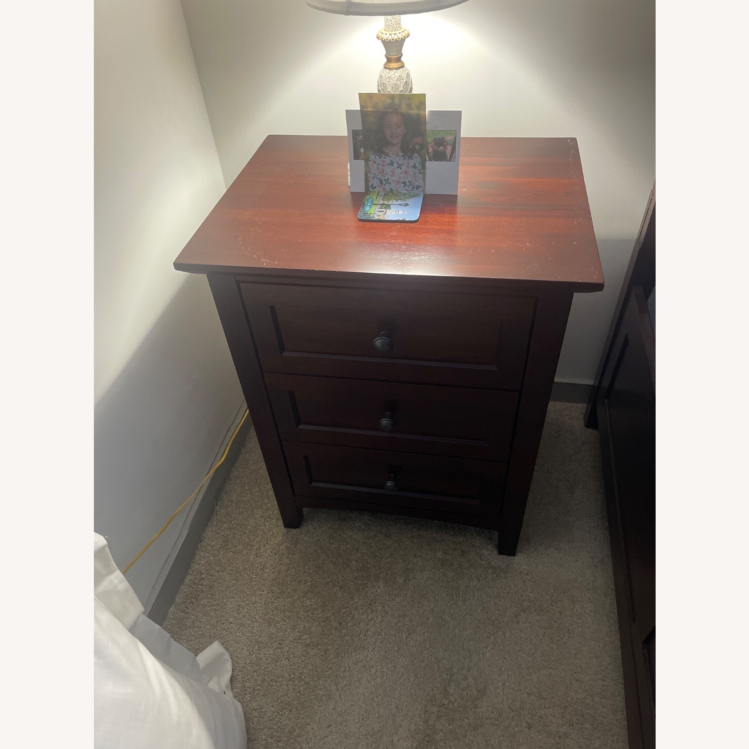 Dark Brown Wood Side Tables - image-2