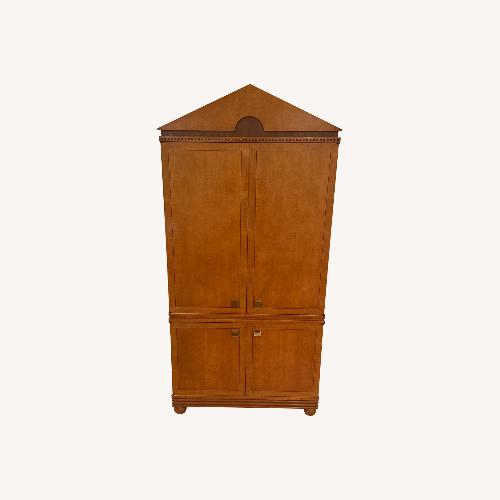 Used Drexel Burlwood Natural Wood Armoire for sale on AptDeco