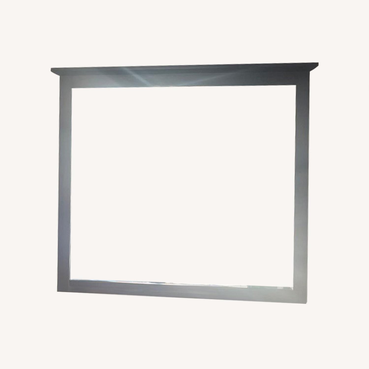 Dark Brown Glass Wall Mirror - image-0