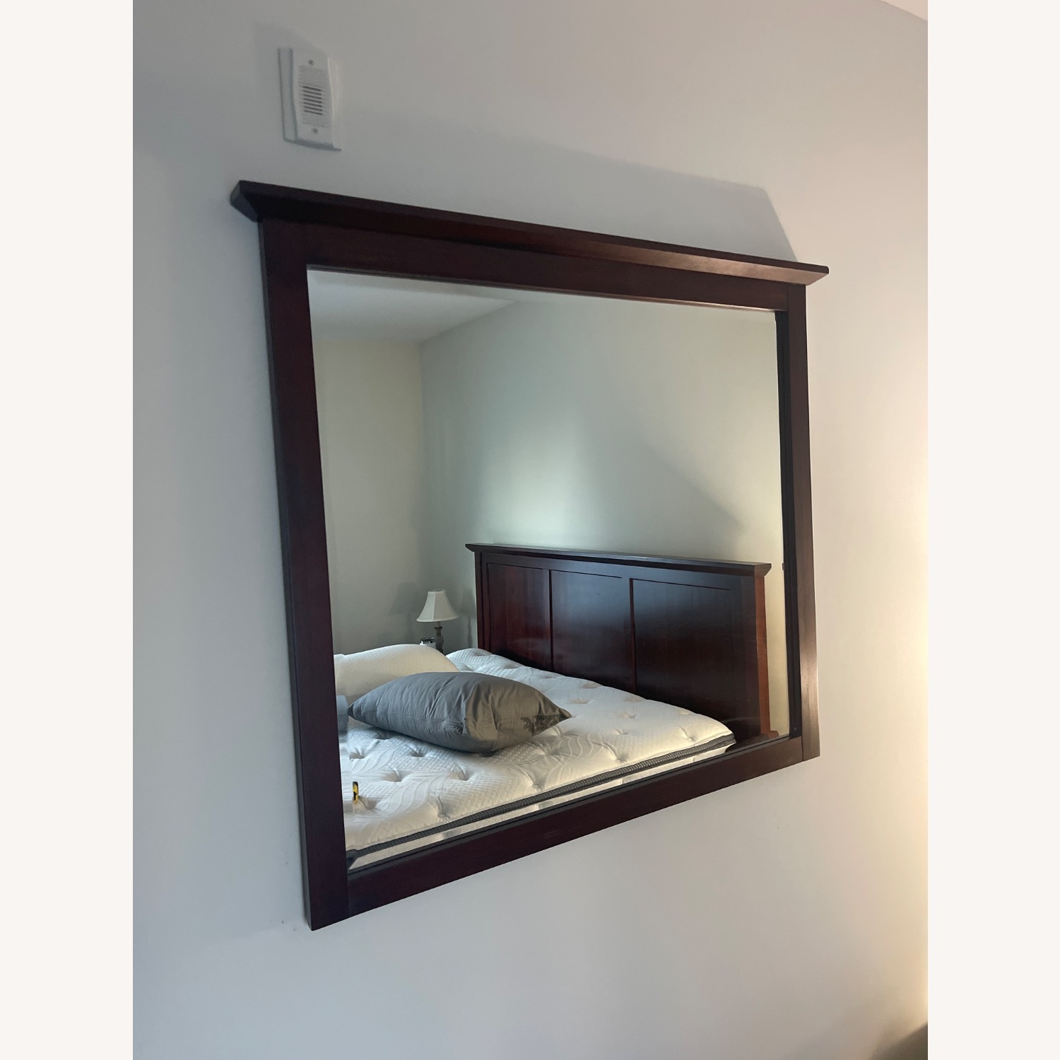 Dark Brown Glass Wall Mirror - image-2