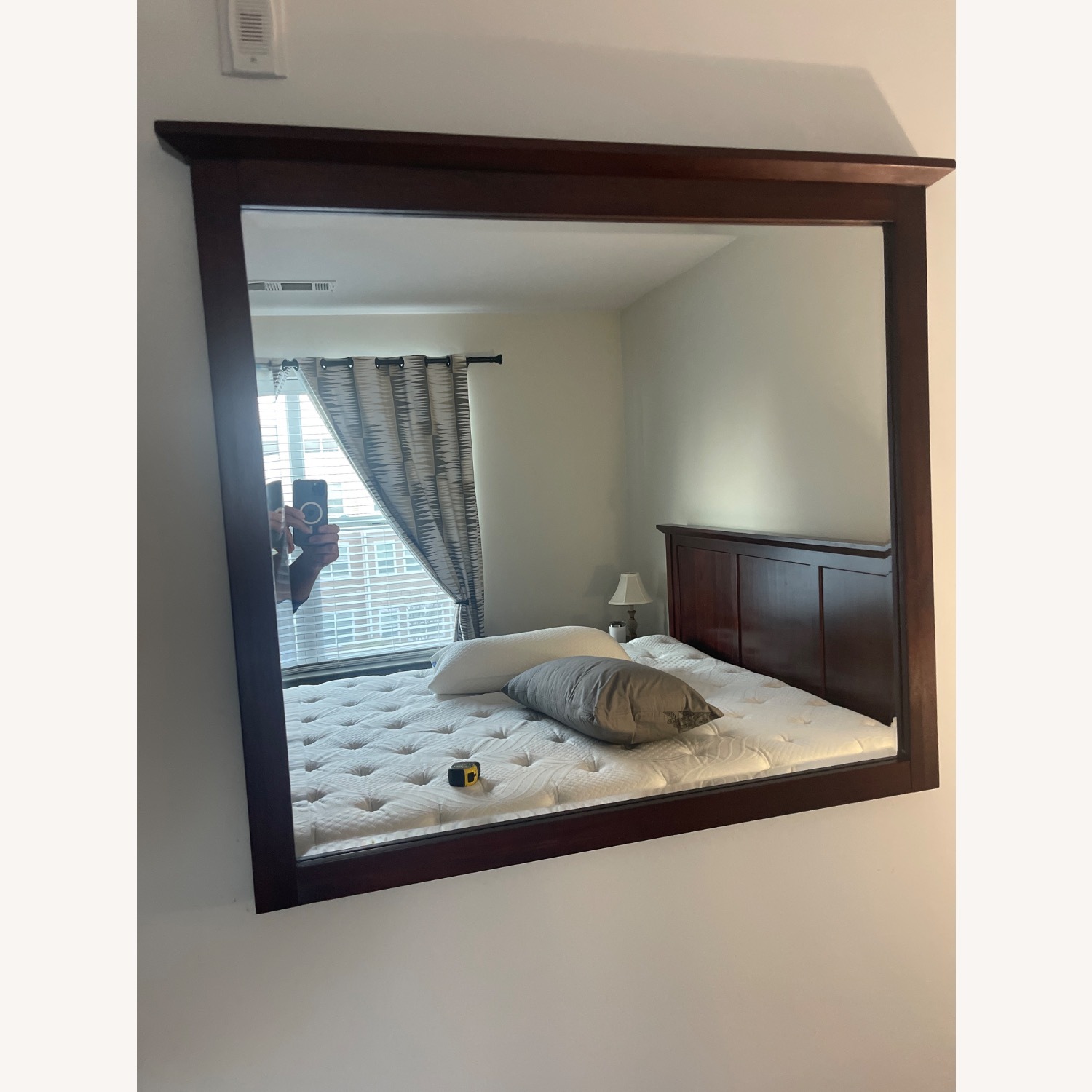 Dark Brown Glass Wall Mirror - image-3