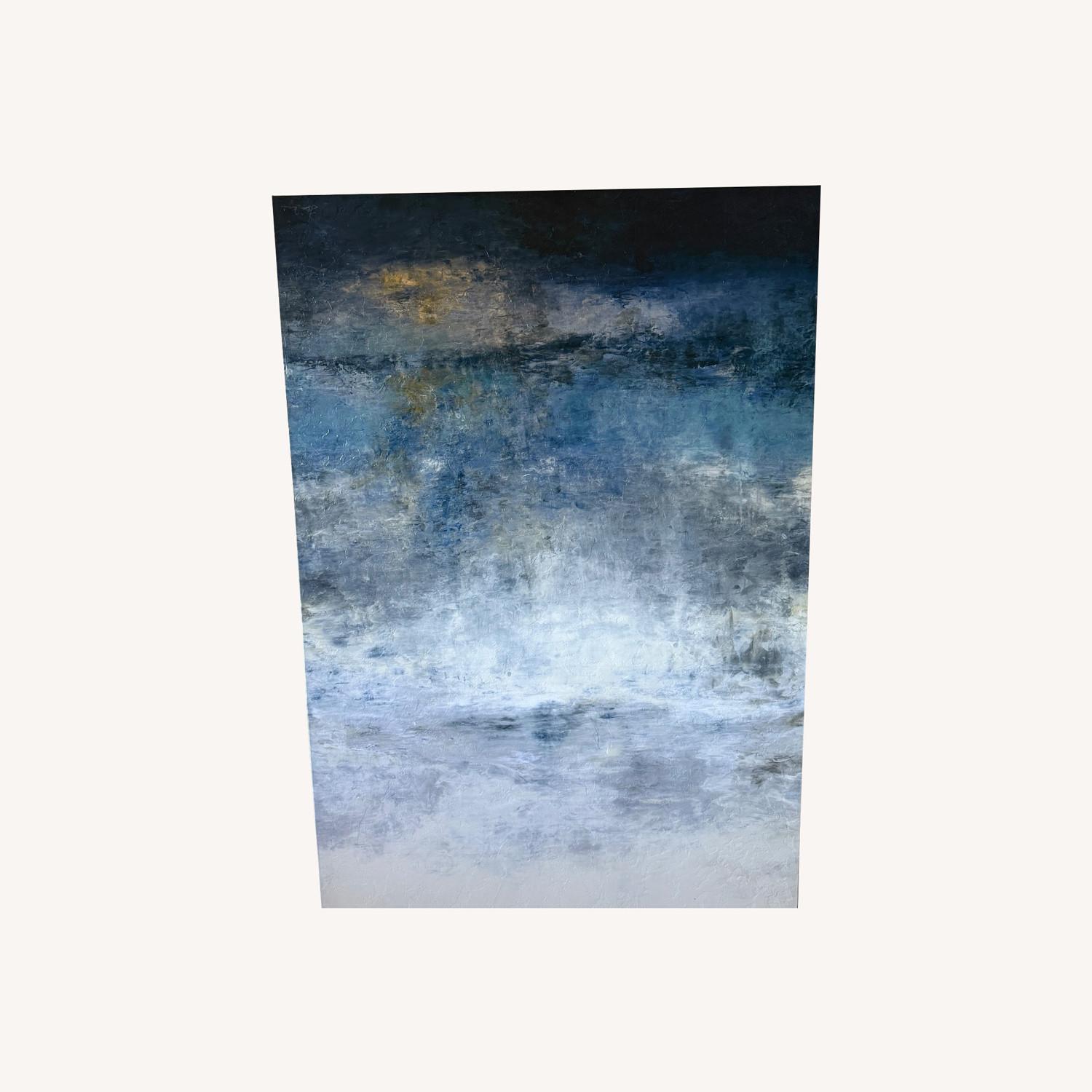 Crate & Barrel Abstract Stormy Painting - image-0