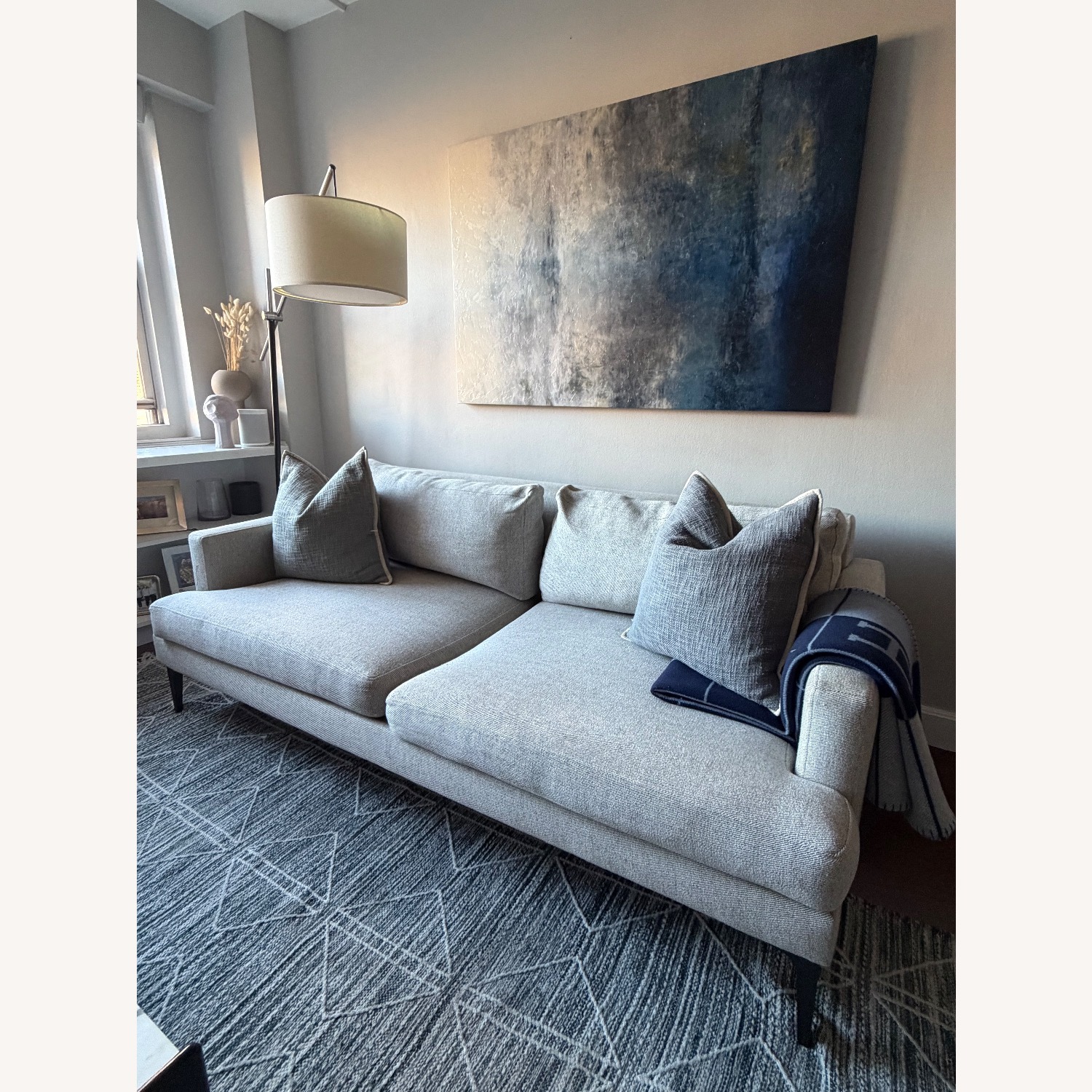 Crate & Barrel Abstract Stormy Painting - image-3