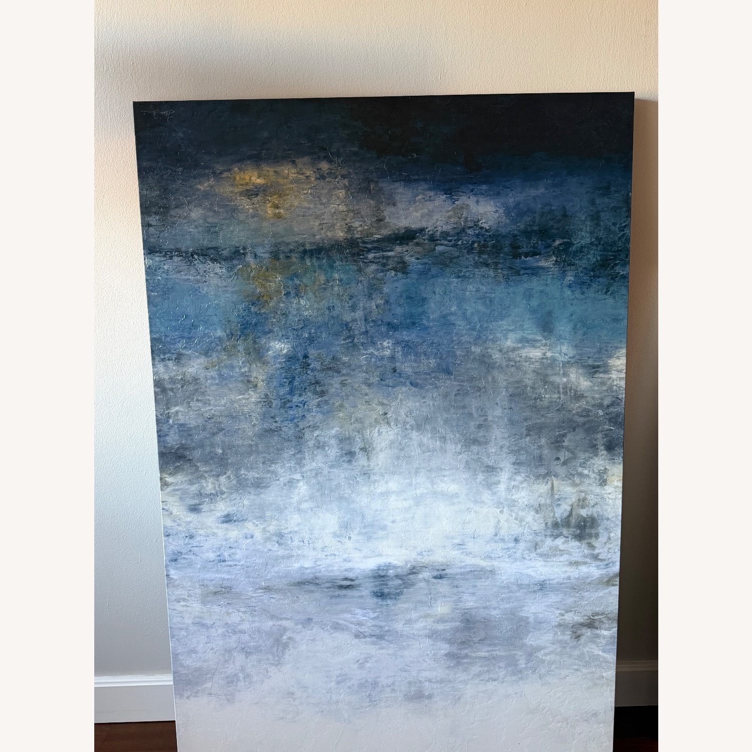 Crate & Barrel Abstract Stormy Painting - image-1