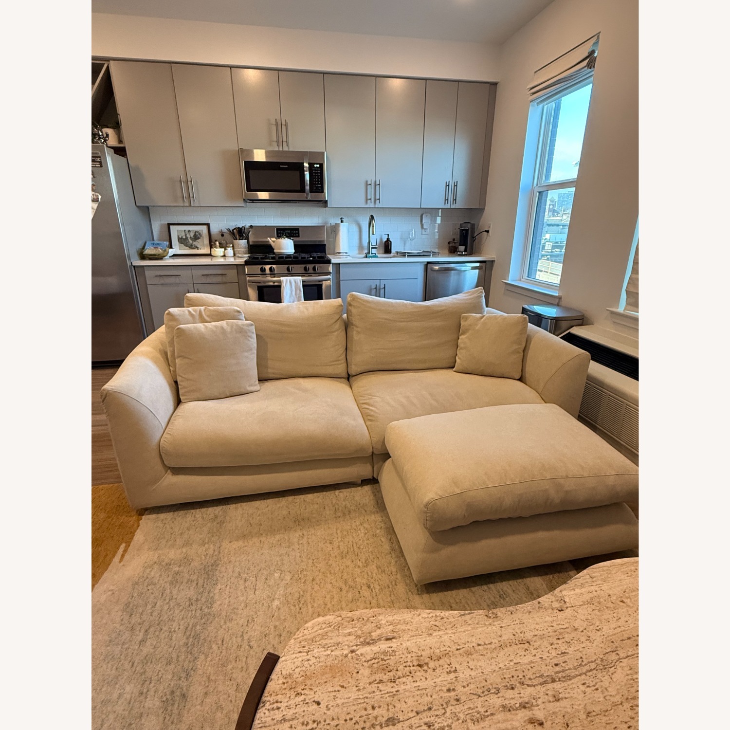 Valyou Feathers Sofa + Ottoman - image-1