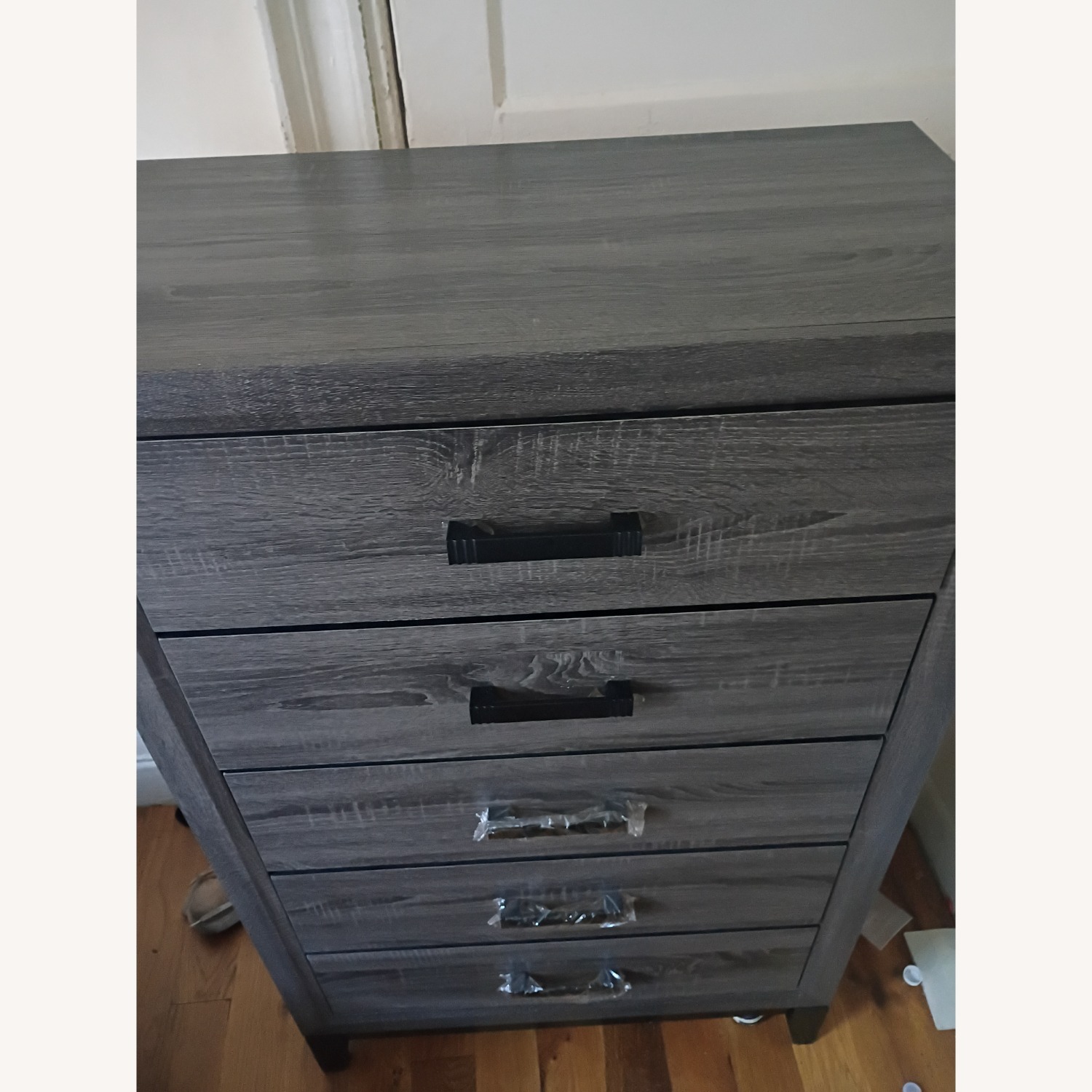 Ashley Furniture Light Gray Wood Dresser - image-1