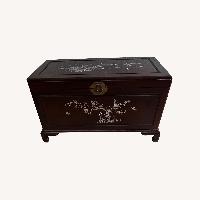 Oriental Furnishings Dark Brown Wood Chest
