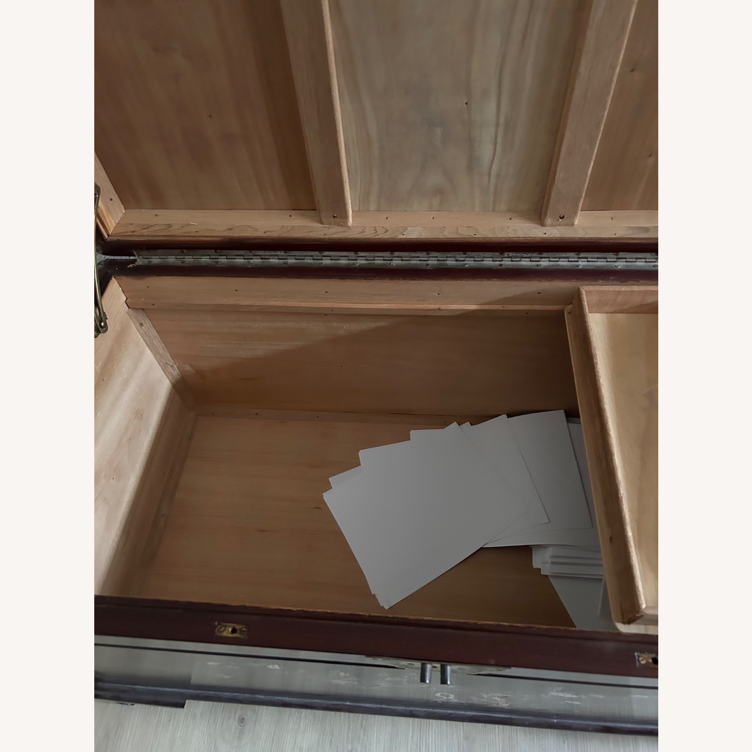 Oriental Furnishings Dark Brown Wood Chest - image-3