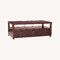 Pottery Barn Rhys Dark Brown Coffee Table