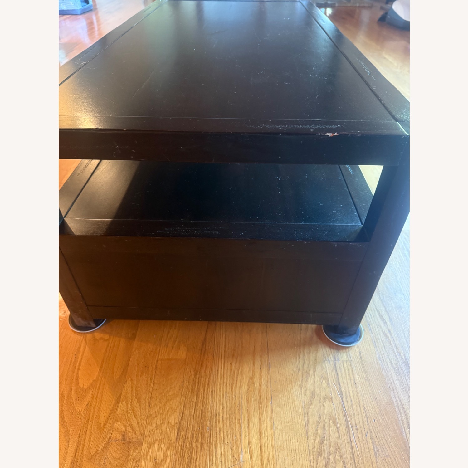 Pottery Barn Rhys Dark Brown Coffee Table - image-4