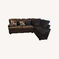 Brown Soft/Velvet 2 Piece Sectional 