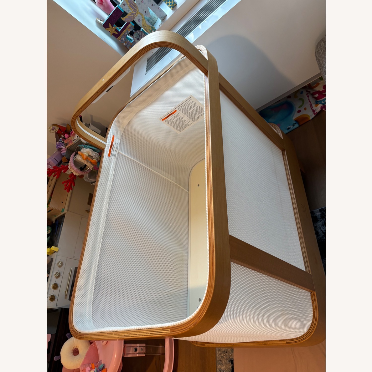 Natural Wood Crib - image-5