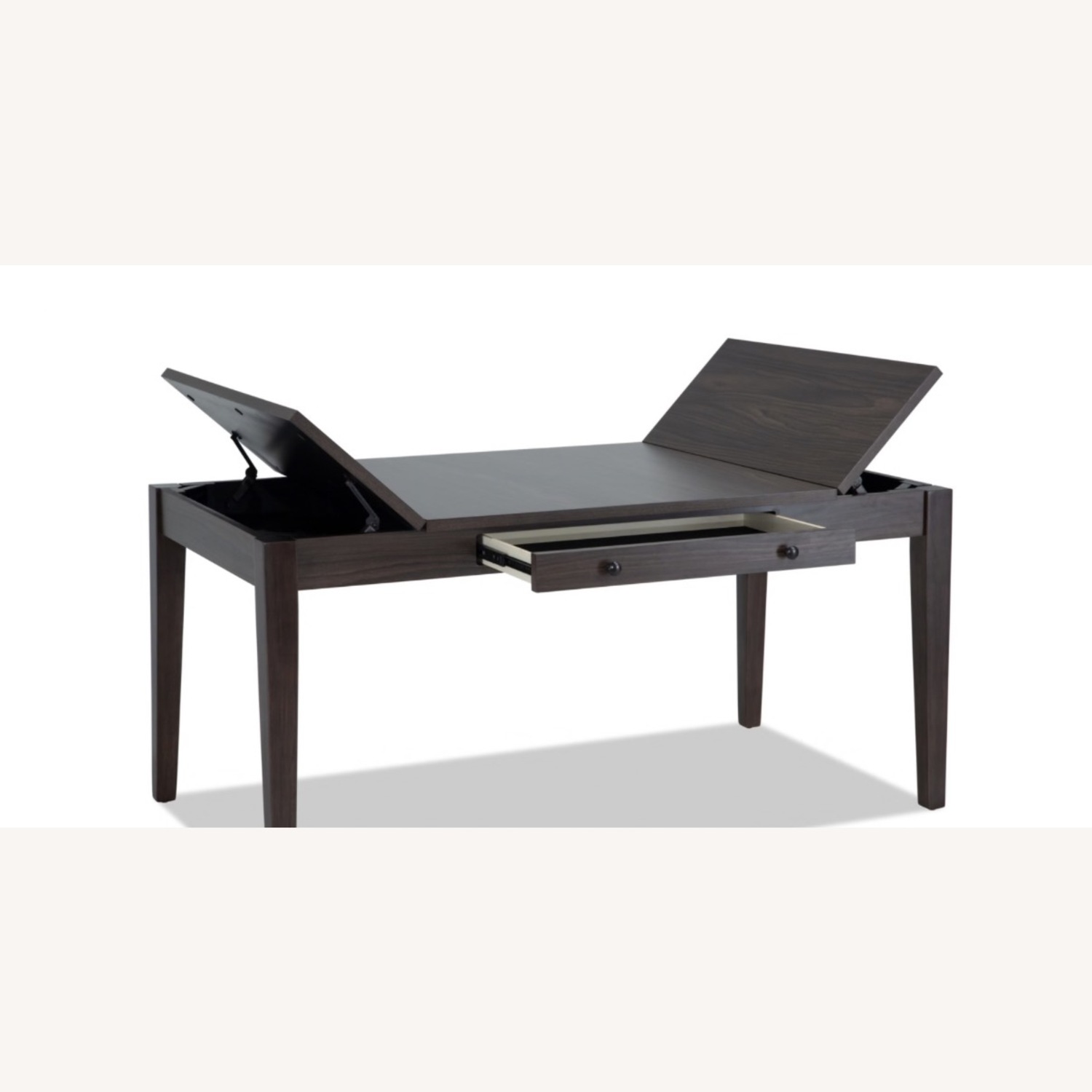 Dark Brown Wood Dining Table - image-1