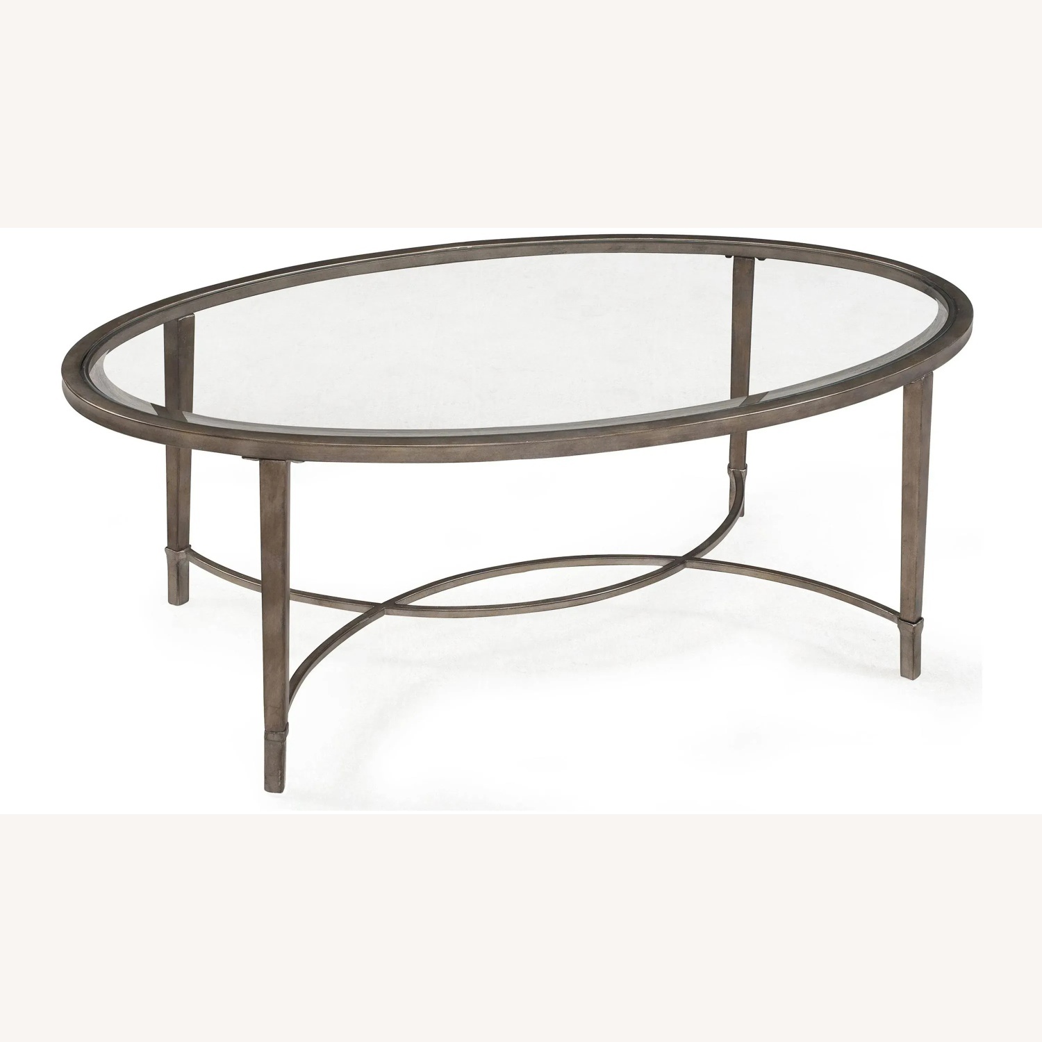 Raymour & Flanigan Copia Oval Glass Coffee Table - image-4