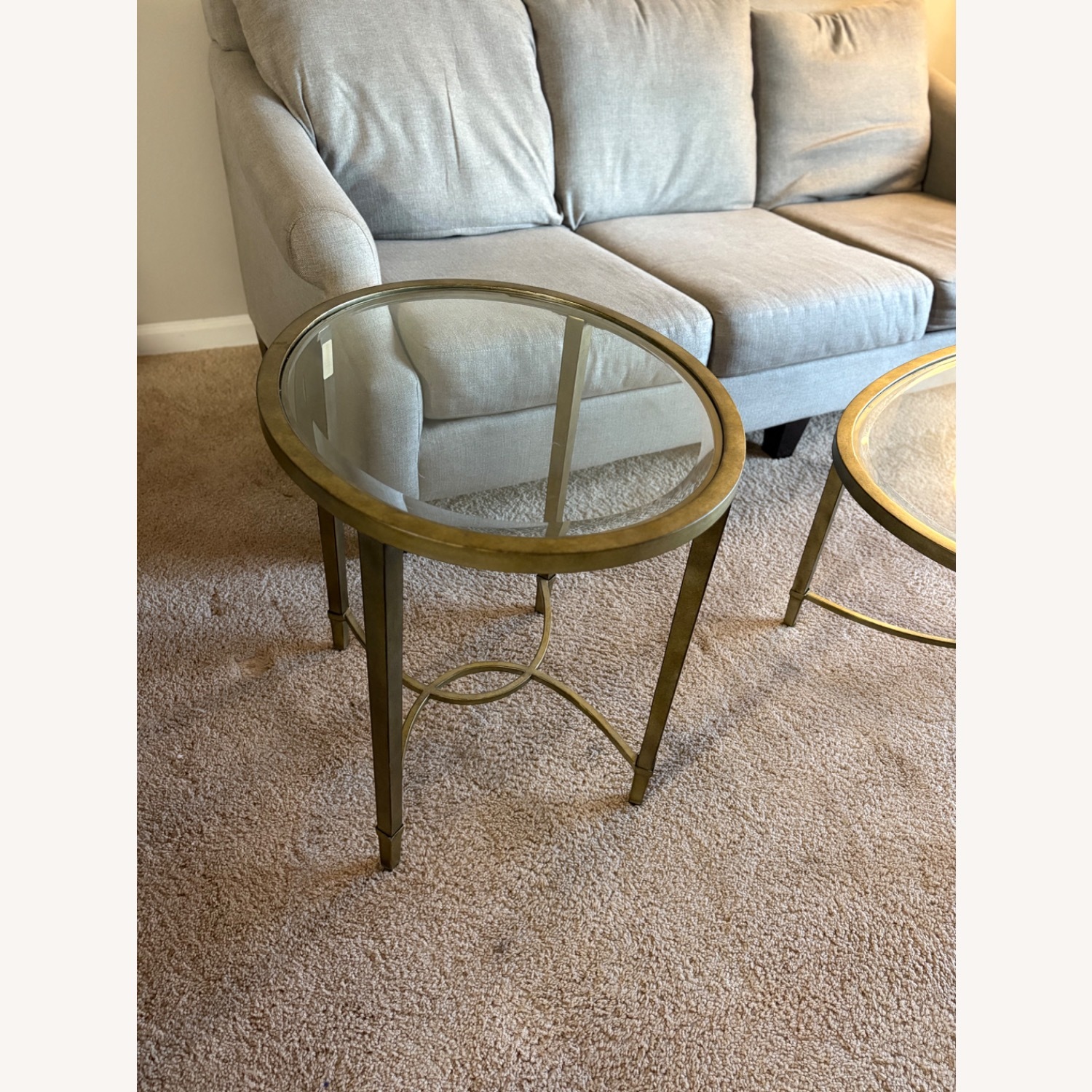 Raymour & Flanigan Copia Glass Oval Side Tables - image-2