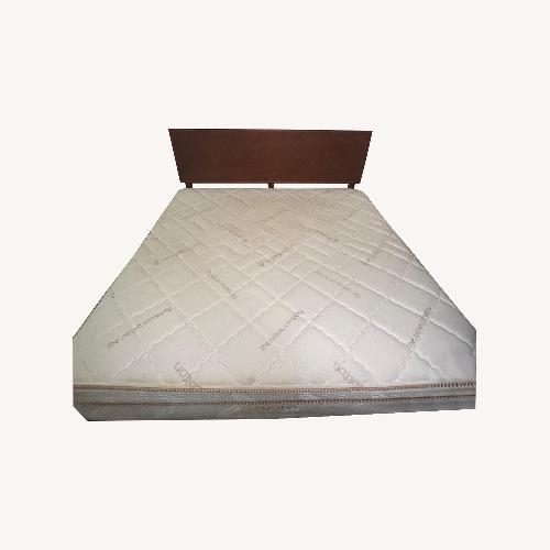 Used Saatva White Queen Bed for sale on AptDeco