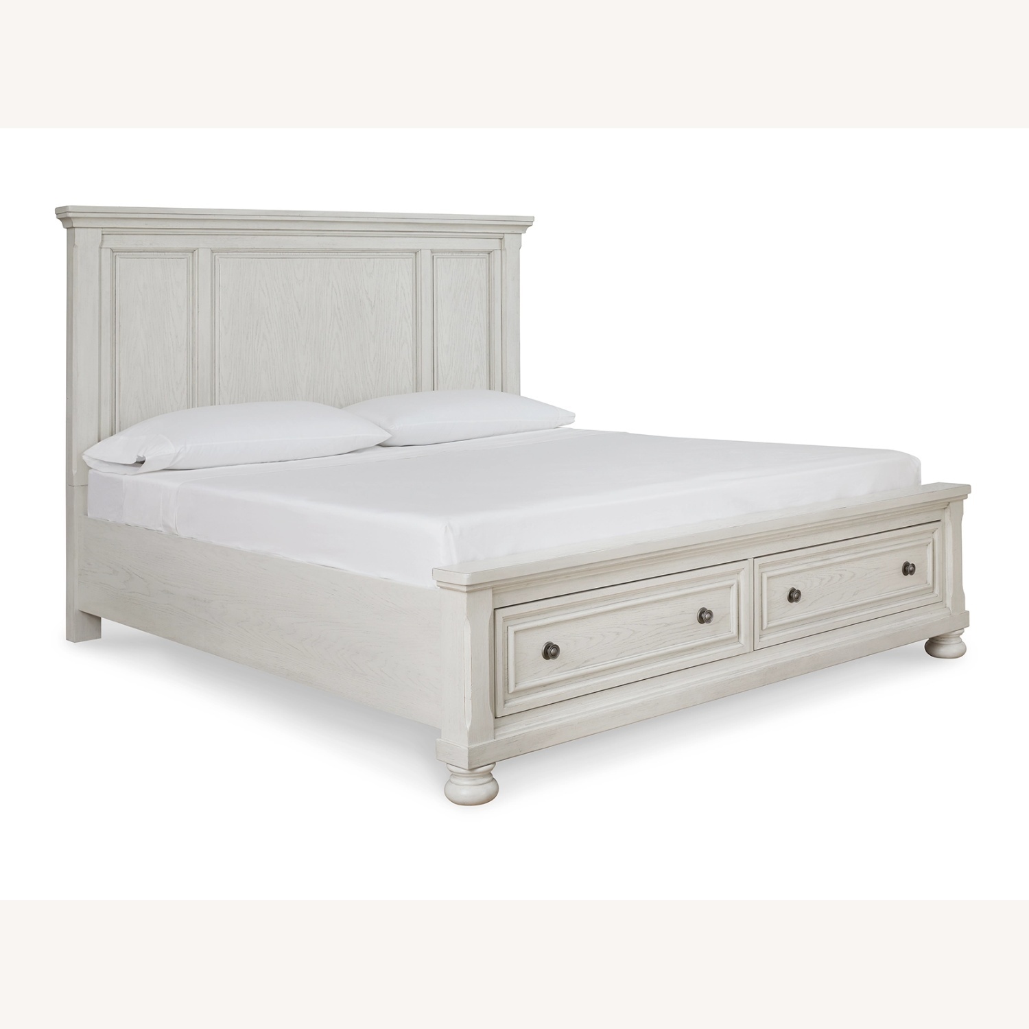 Robinsdale White Wood Queen Bed - image-6