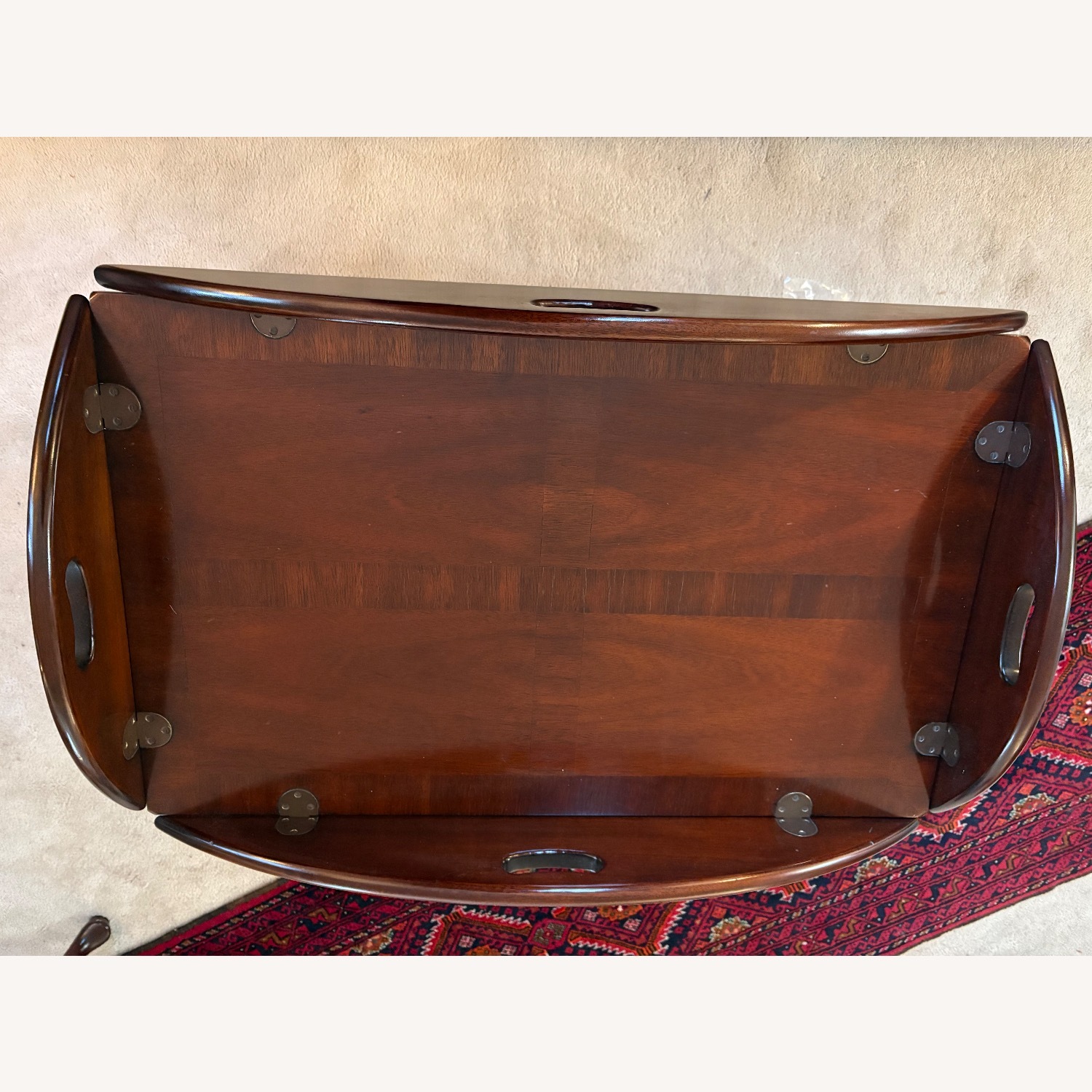 Vintage/Antique Dark Brown Wood Coffee Table - image-2