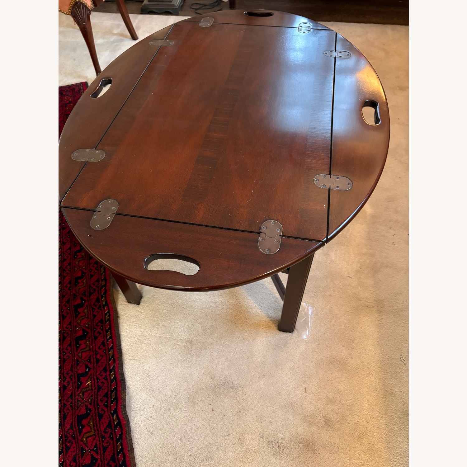 Vintage/Antique Dark Brown Wood Coffee Table - image-4