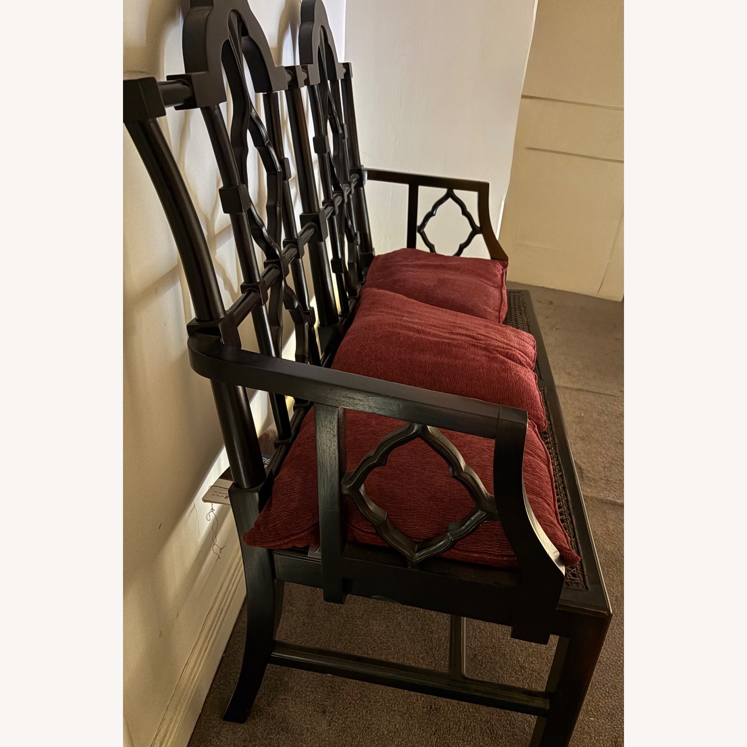 Johnson Brothers English Chippendale Black Bench - image-3