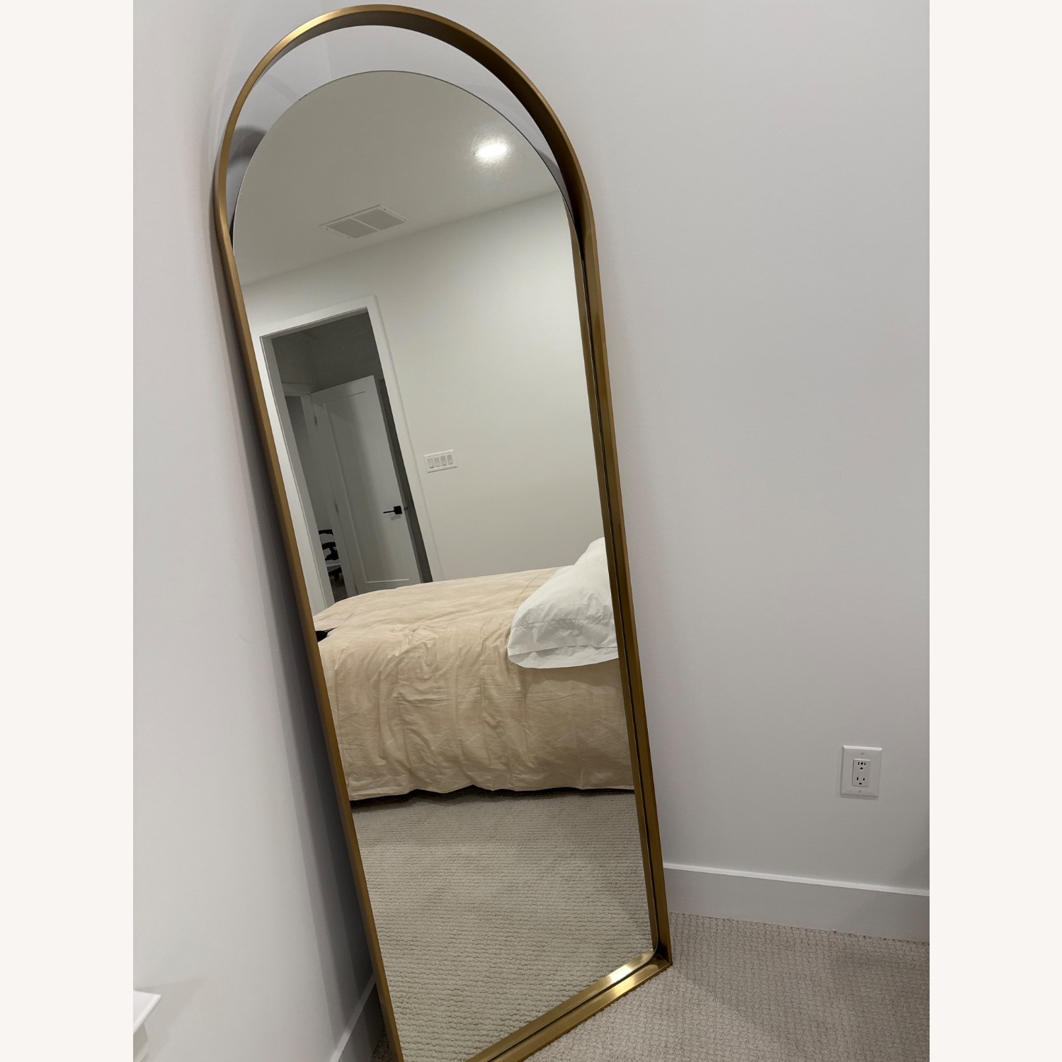 Crate & Barrel Brass Wall Mirror - image-2
