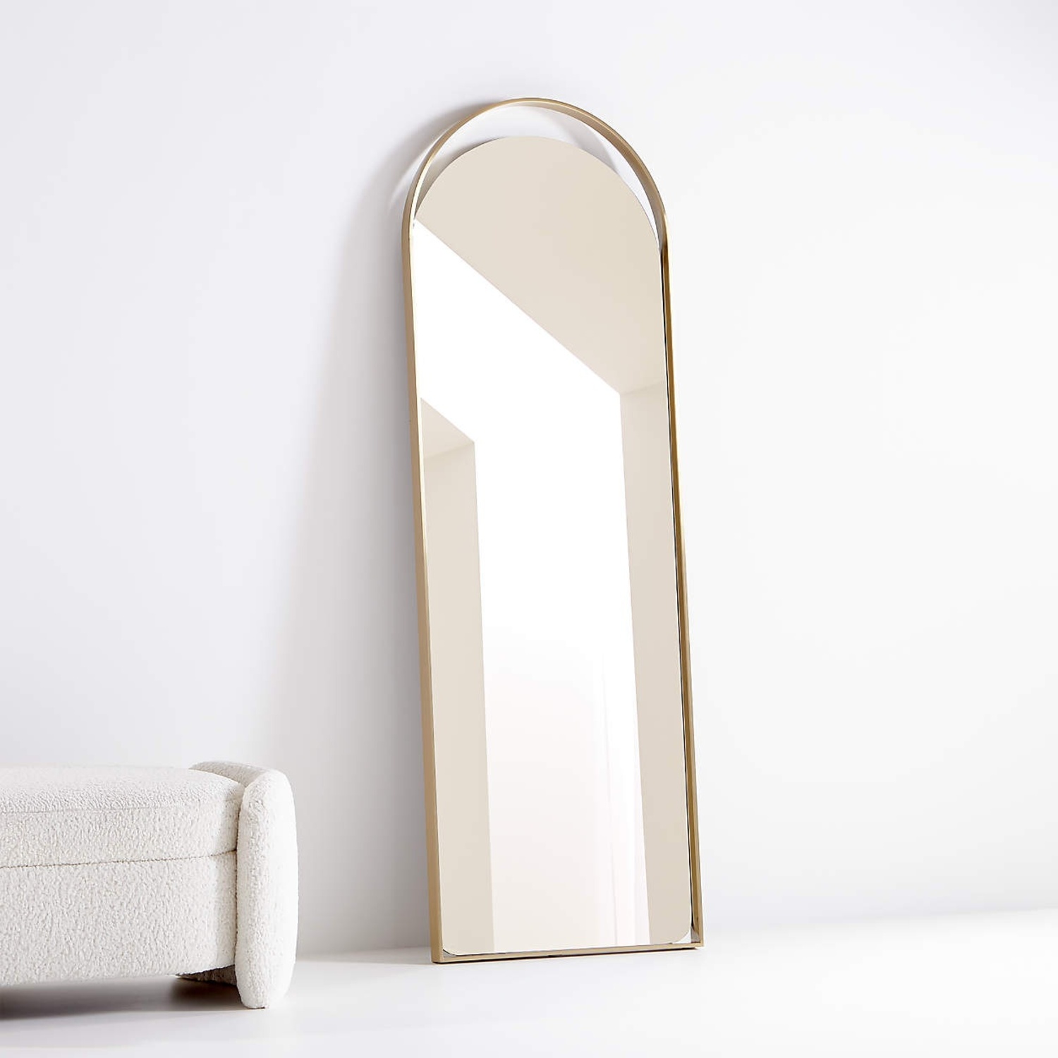 Crate & Barrel Brass Wall Mirror - image-4