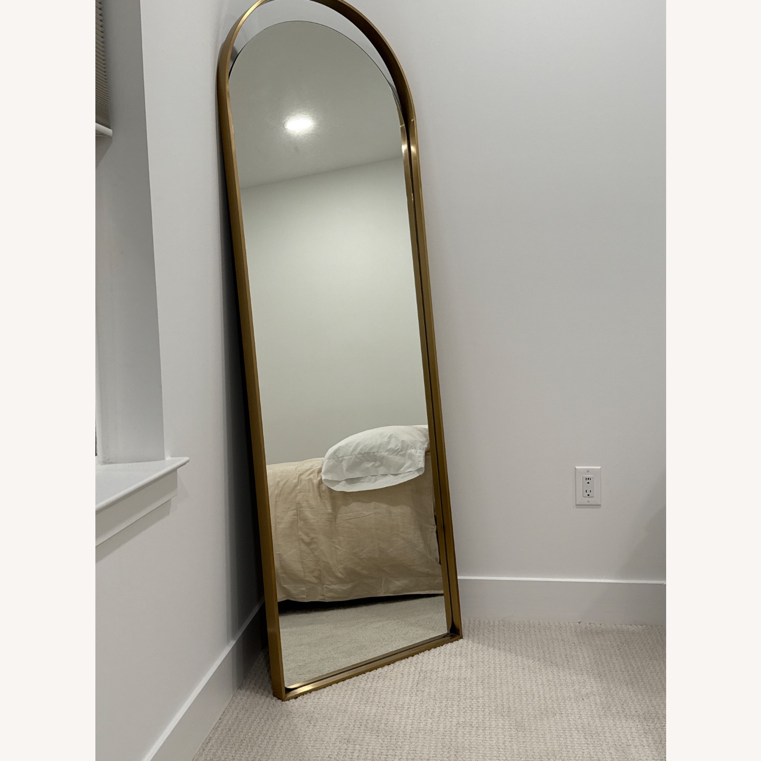 Crate & Barrel Brass Wall Mirror - image-1