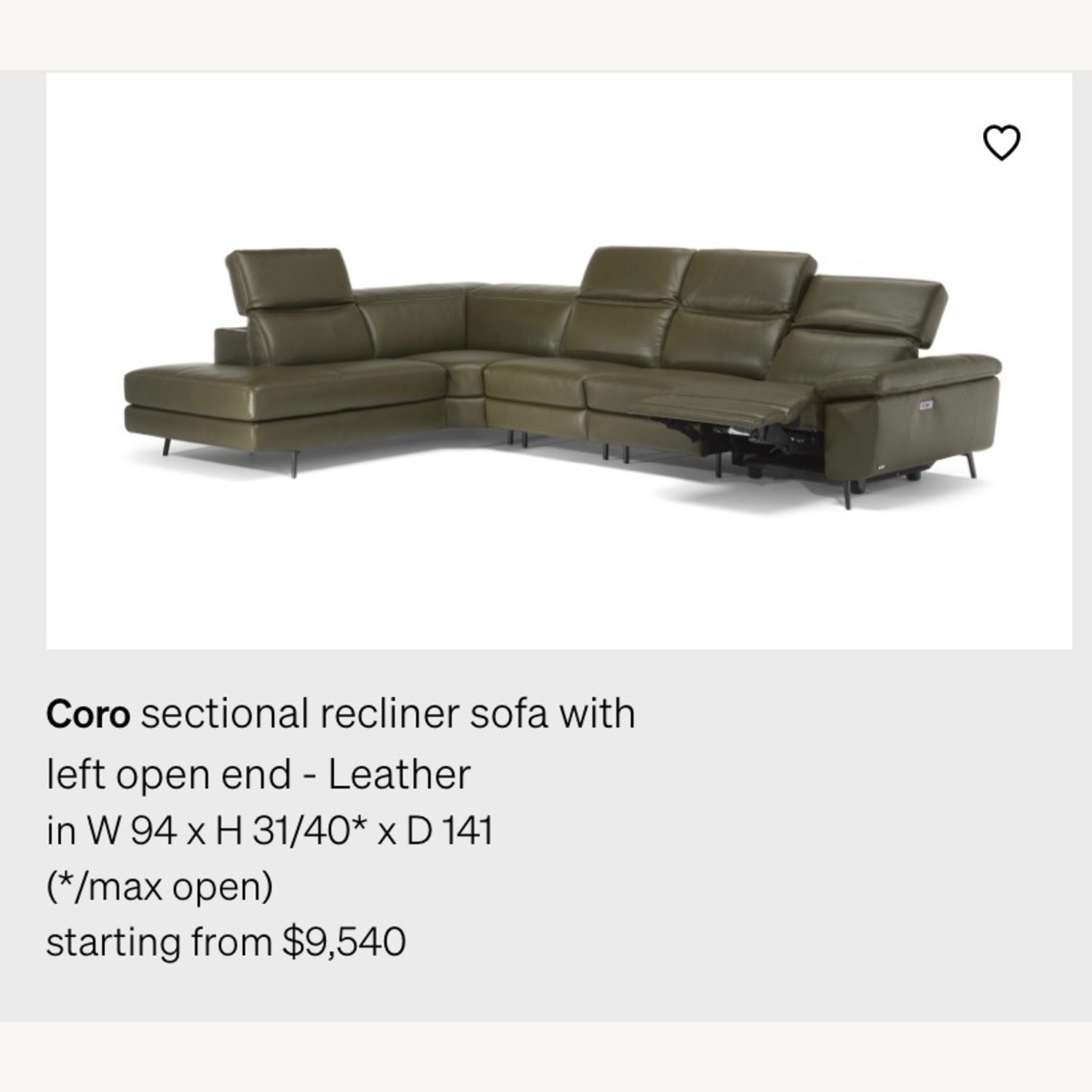 Natuzzi Light Gray Leather 2 Piece Sectional - image-24