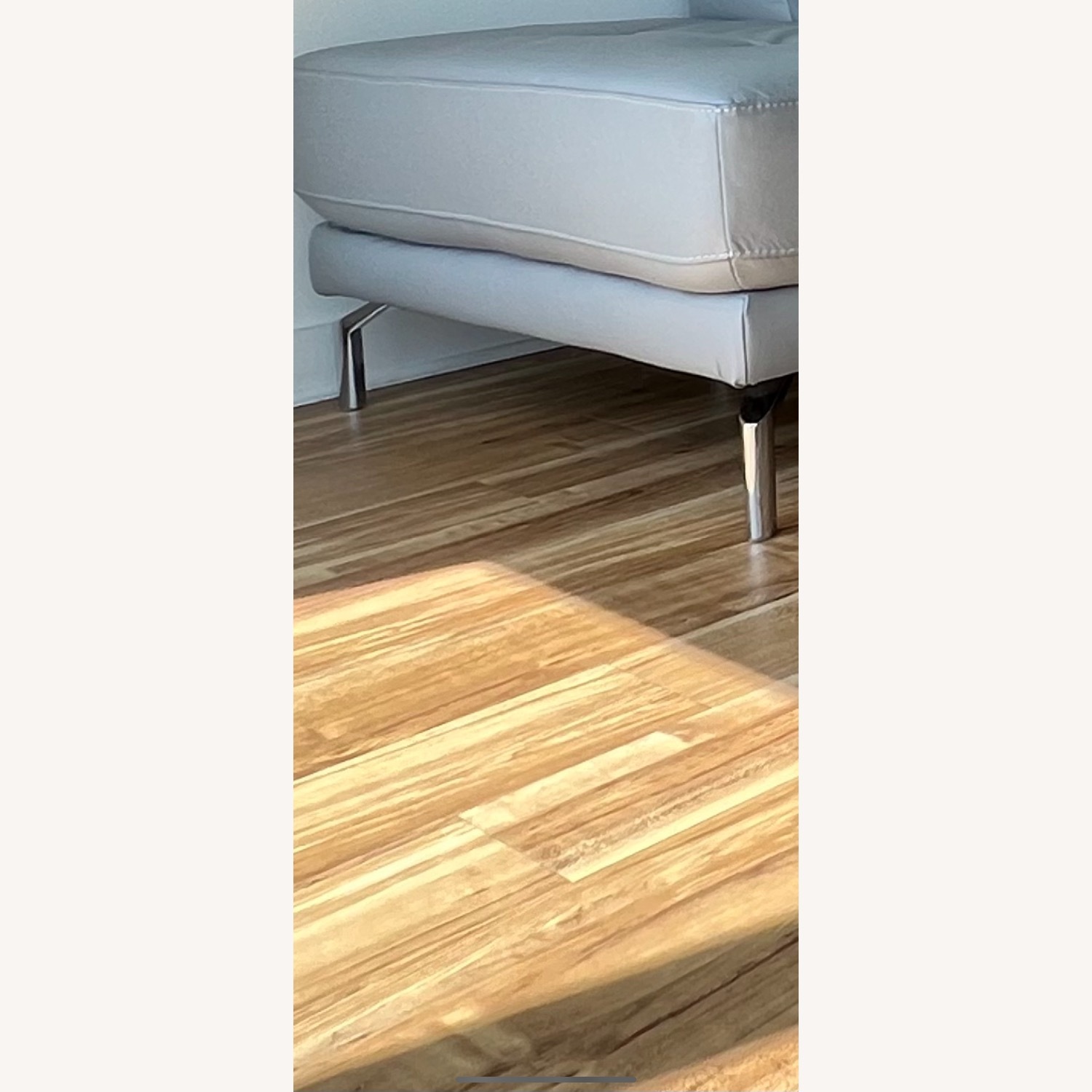 Natuzzi Light Gray Leather 2 Piece Sectional - image-10