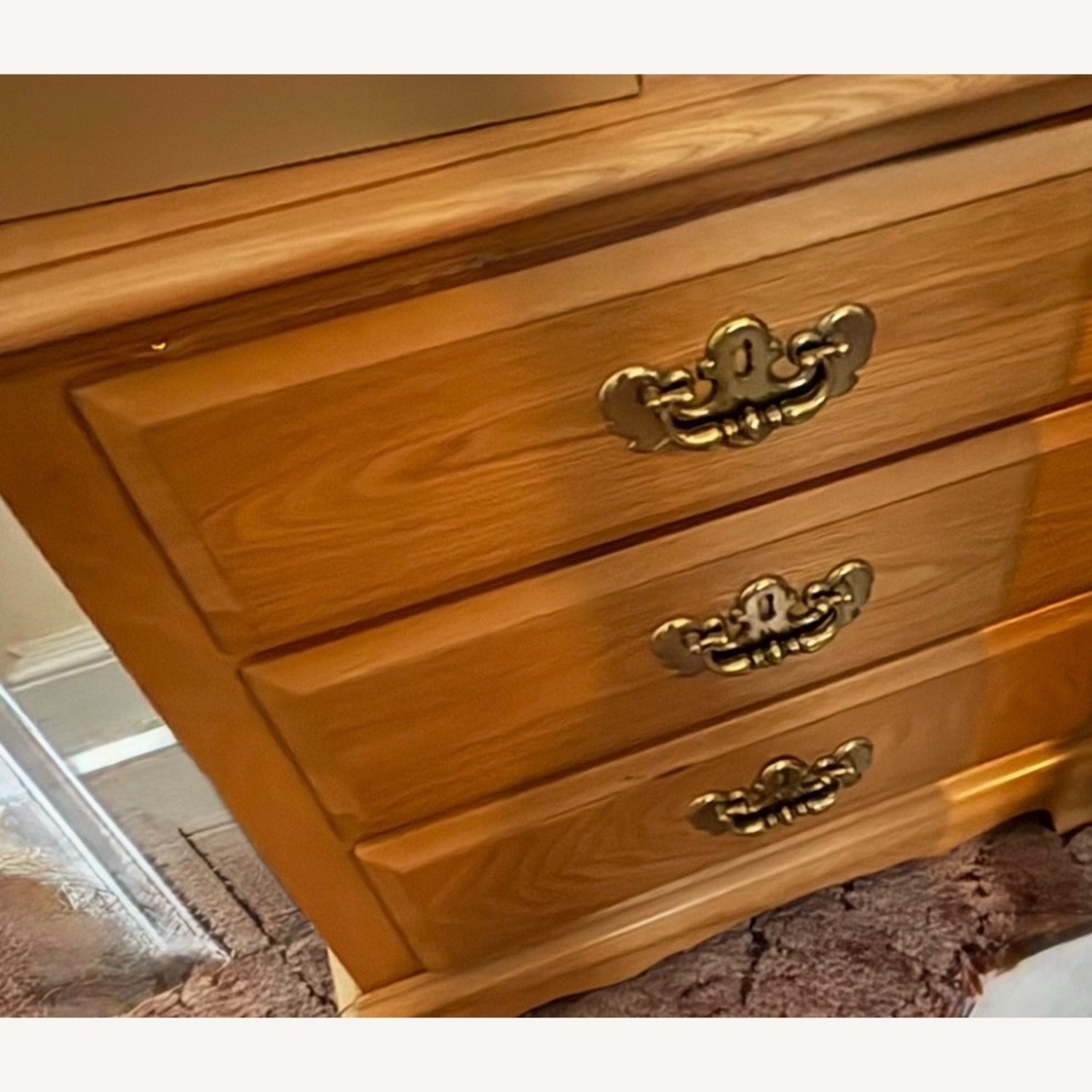 Raymour & Flanigan Light Brown Wood Nightstand - image-2