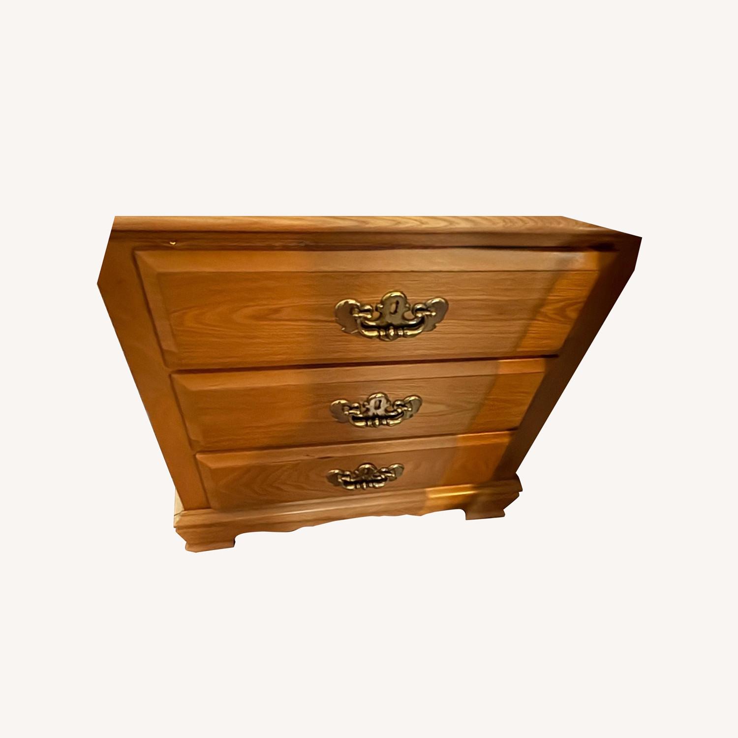 Raymour & Flanigan Light Brown Wood Nightstand - image-0