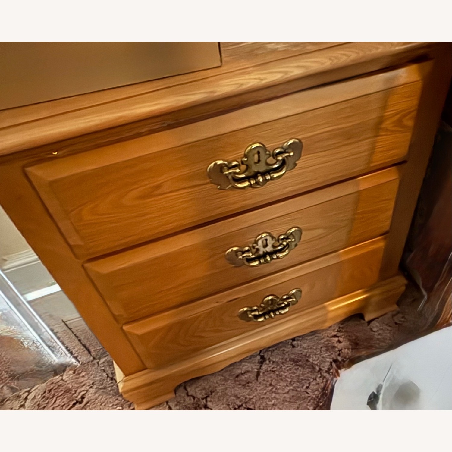 Raymour & Flanigan Light Brown Wood Nightstand - image-3