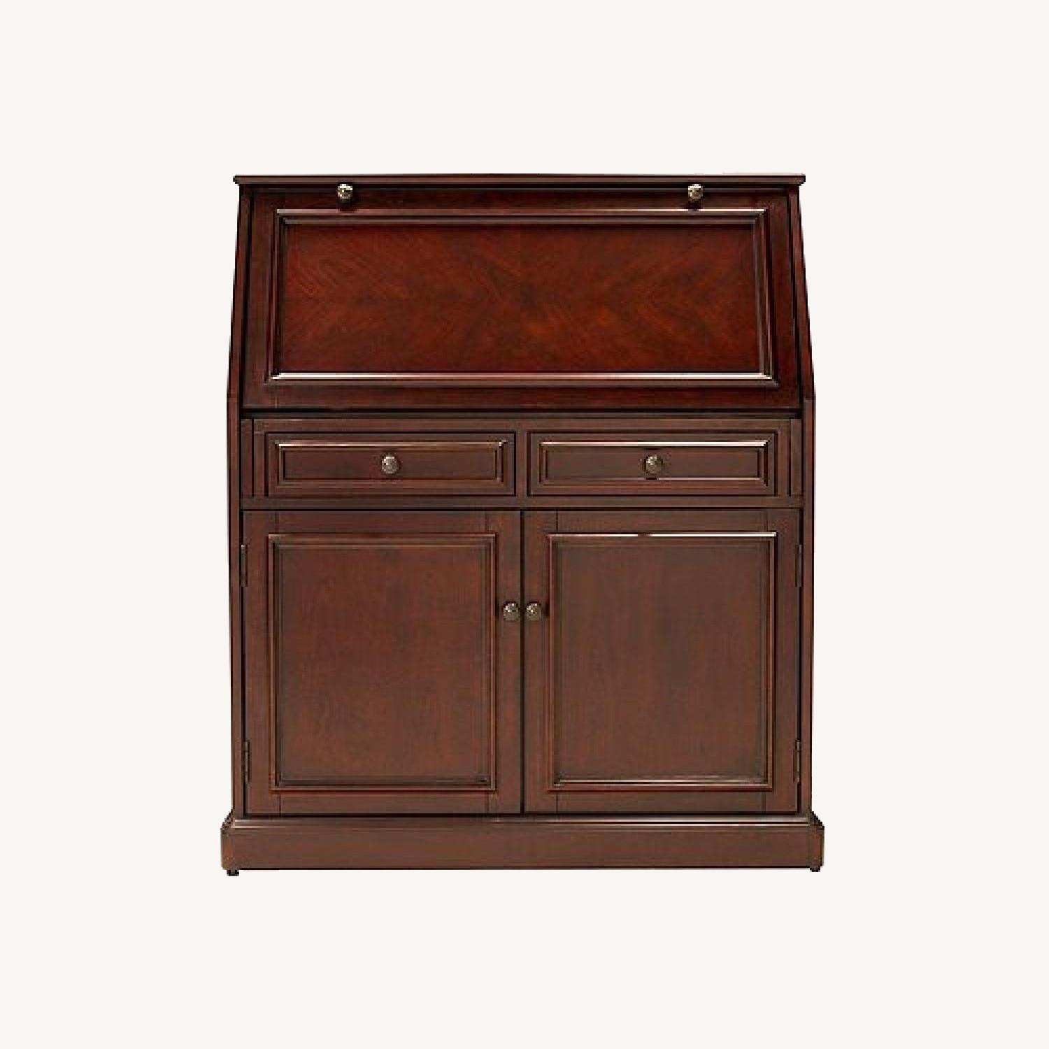 Raymour & Flanigan Dark Brown Wood Armoire - image-0