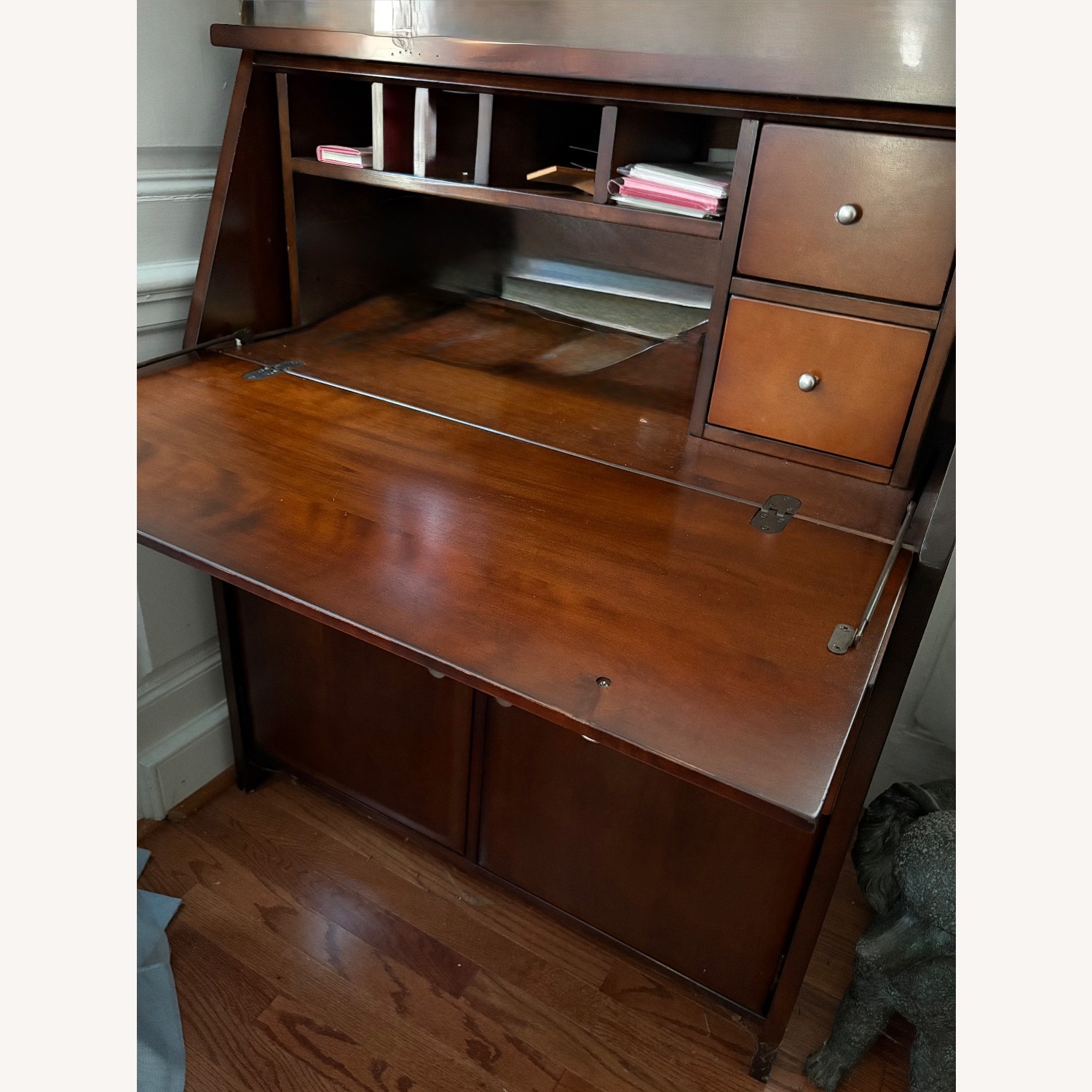 Raymour & Flanigan Dark Brown Wood Armoire - image-2