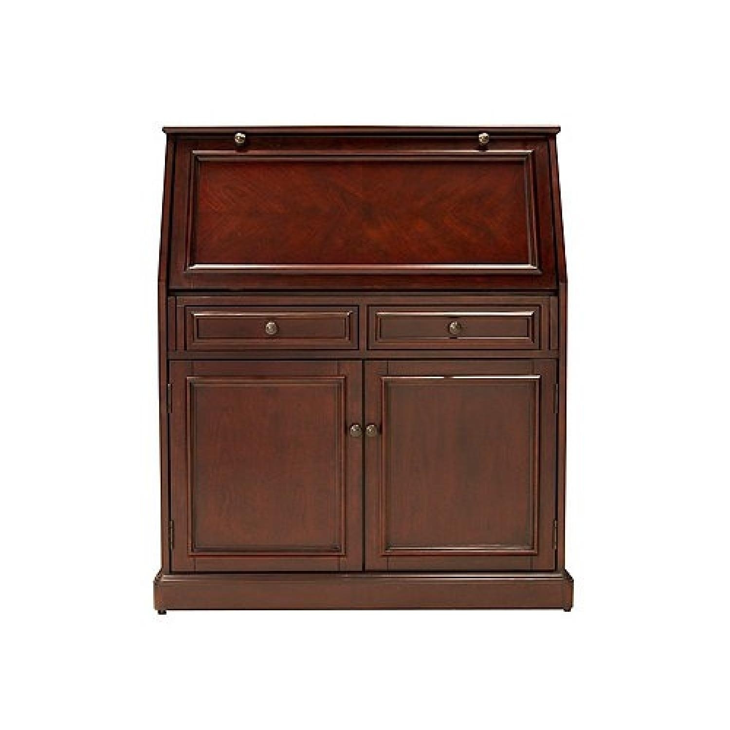 Raymour & Flanigan Dark Brown Wood Armoire - image-5