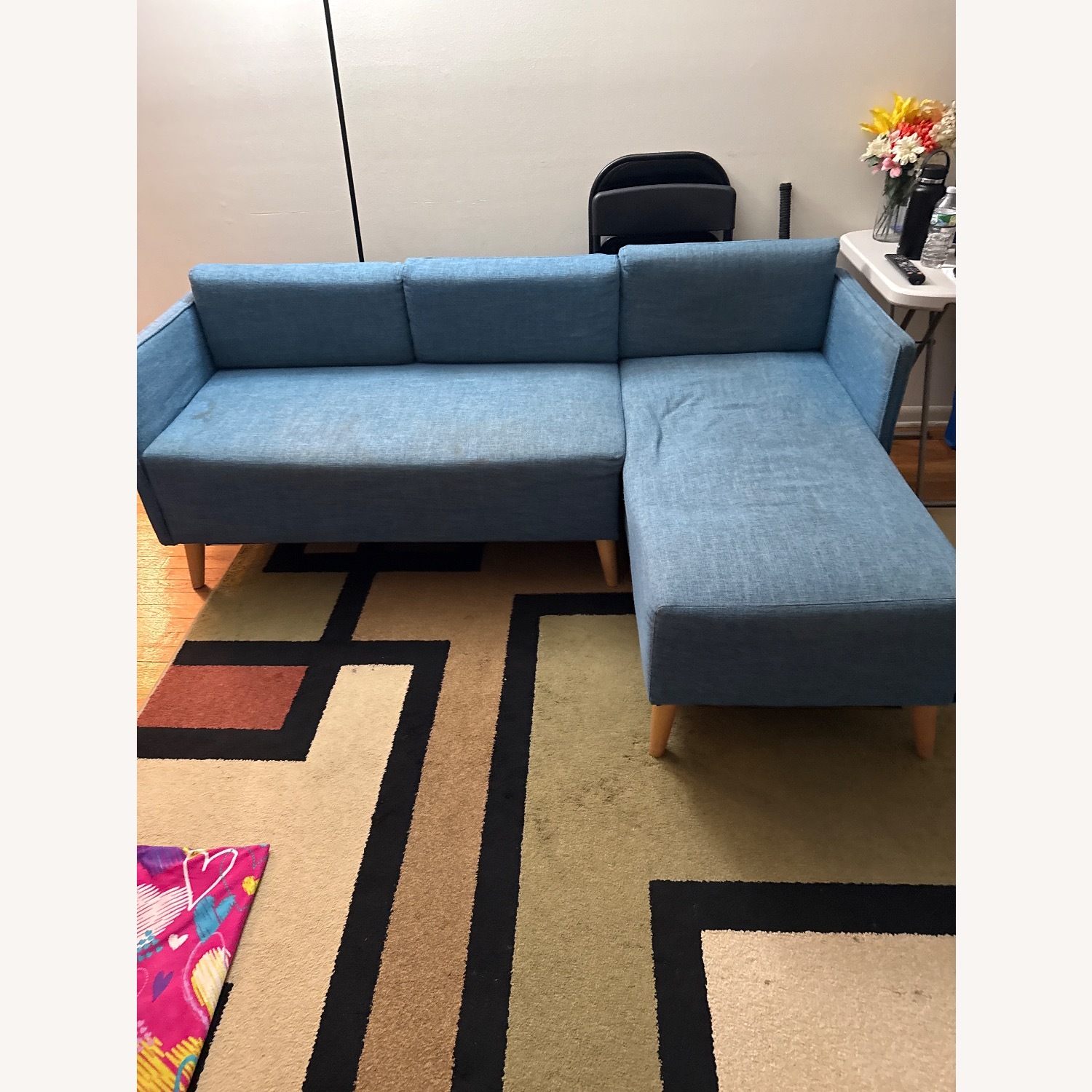 Blue 2 Piece Sectional - image-2