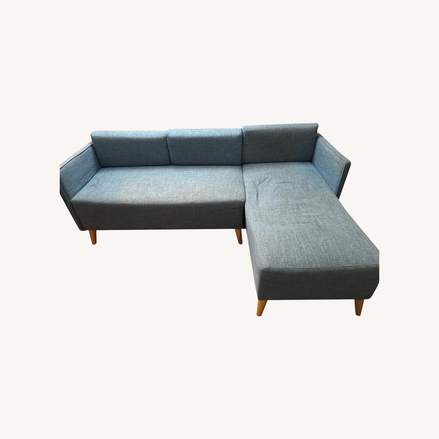 Blue 2 Piece Sectional - image-0
