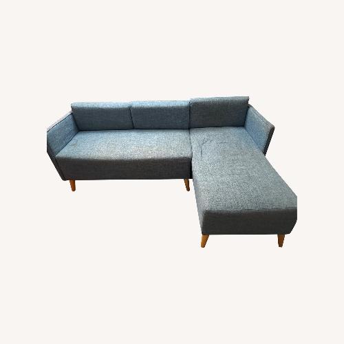 Used Blue 2 Piece Sectional for sale on AptDeco