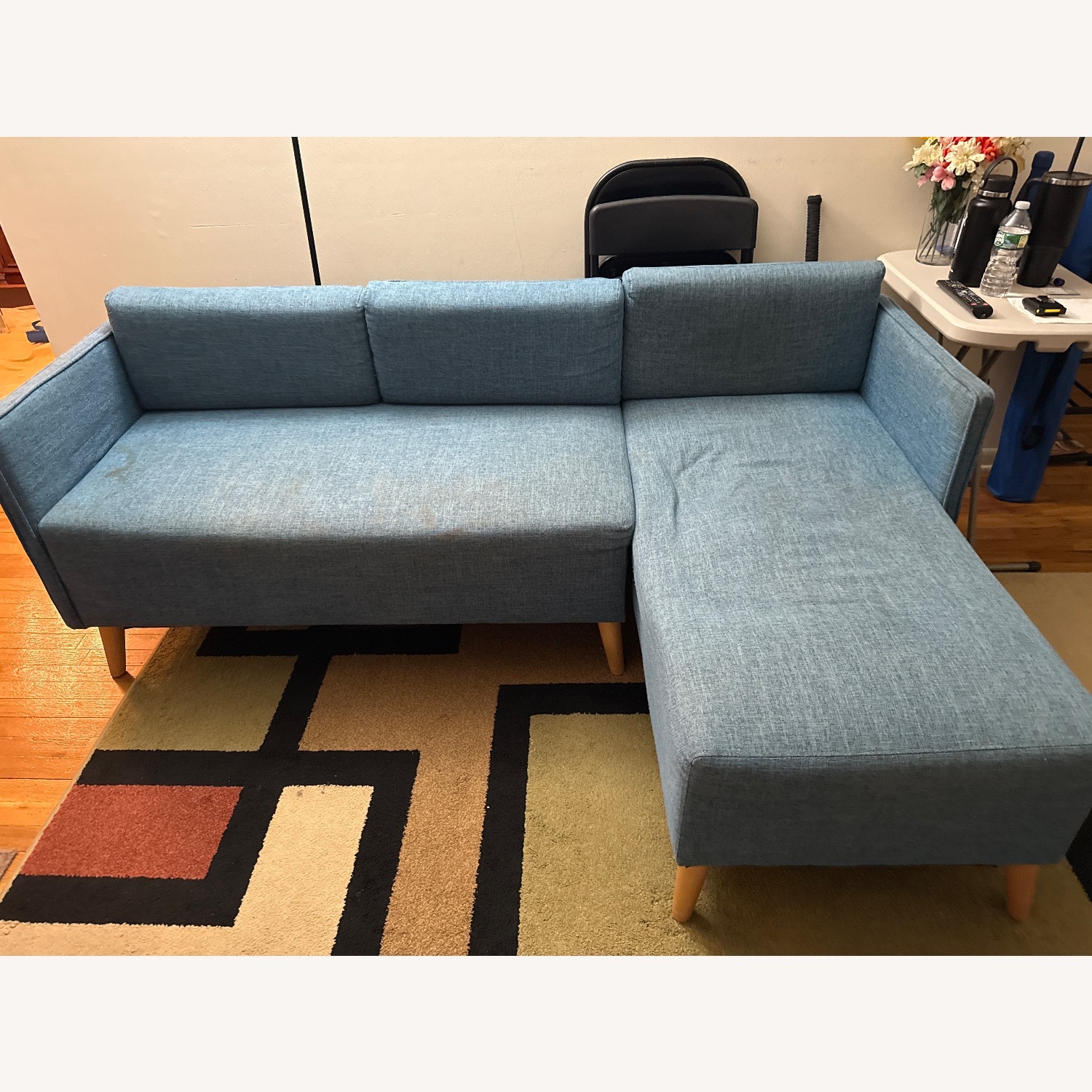 Blue 2 Piece Sectional - image-1