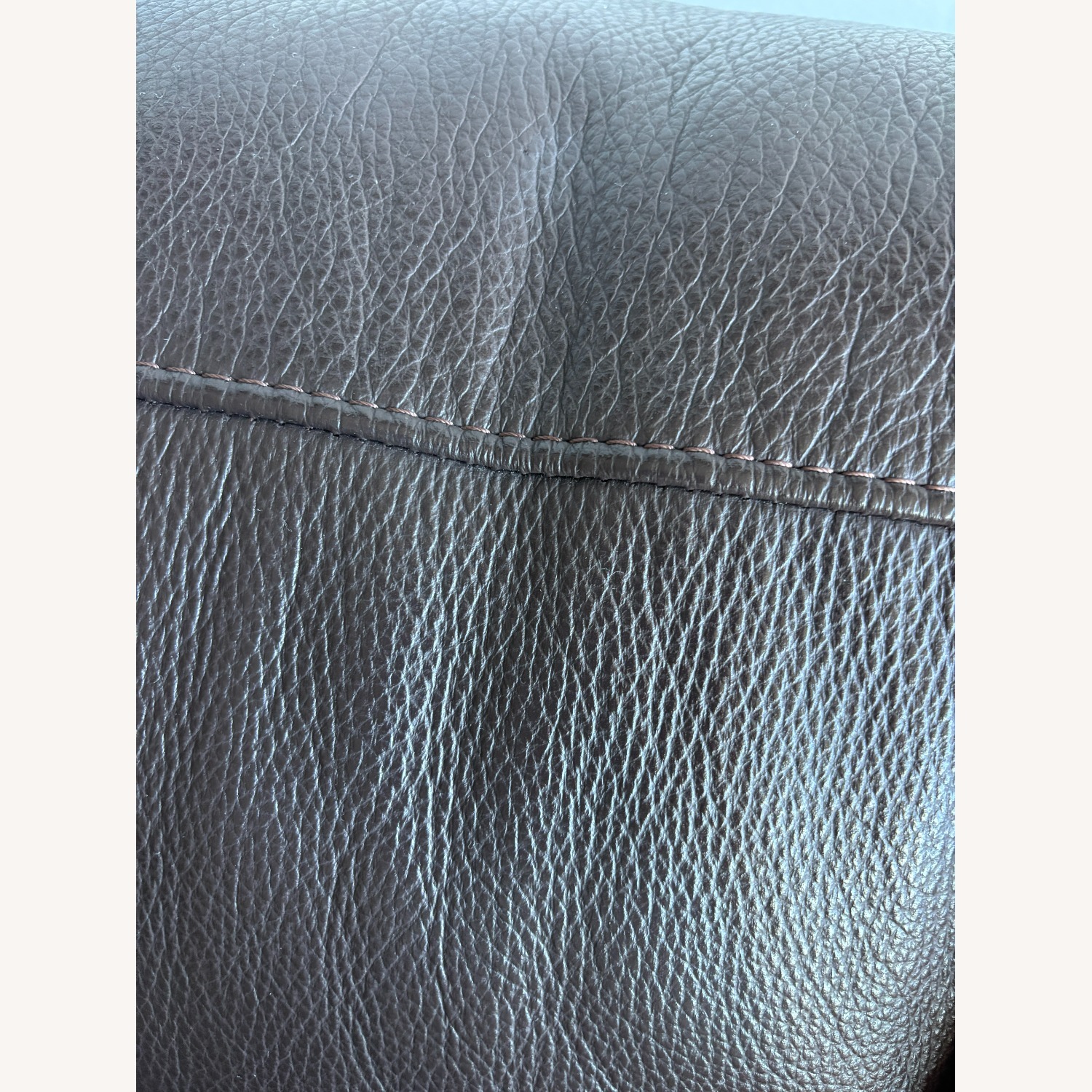 Dark Brown Leather 2 Piece Sectional - image-6