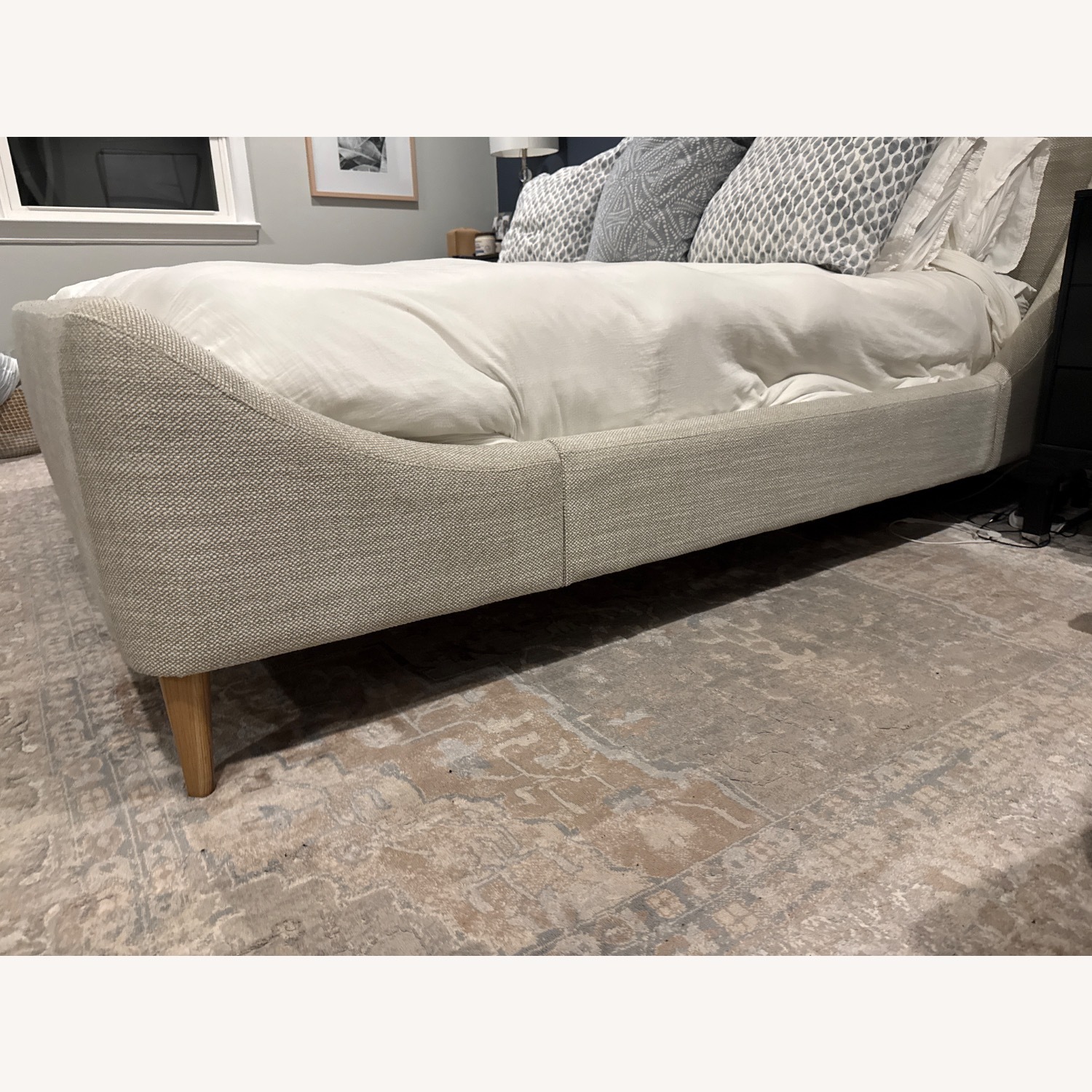 Crate & Barrel Upholstered King Bed - image-4