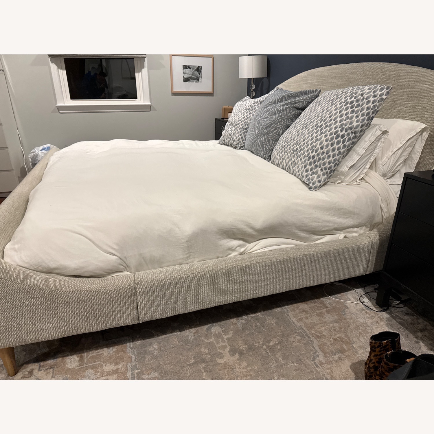 Crate & Barrel Upholstered King Bed - image-2