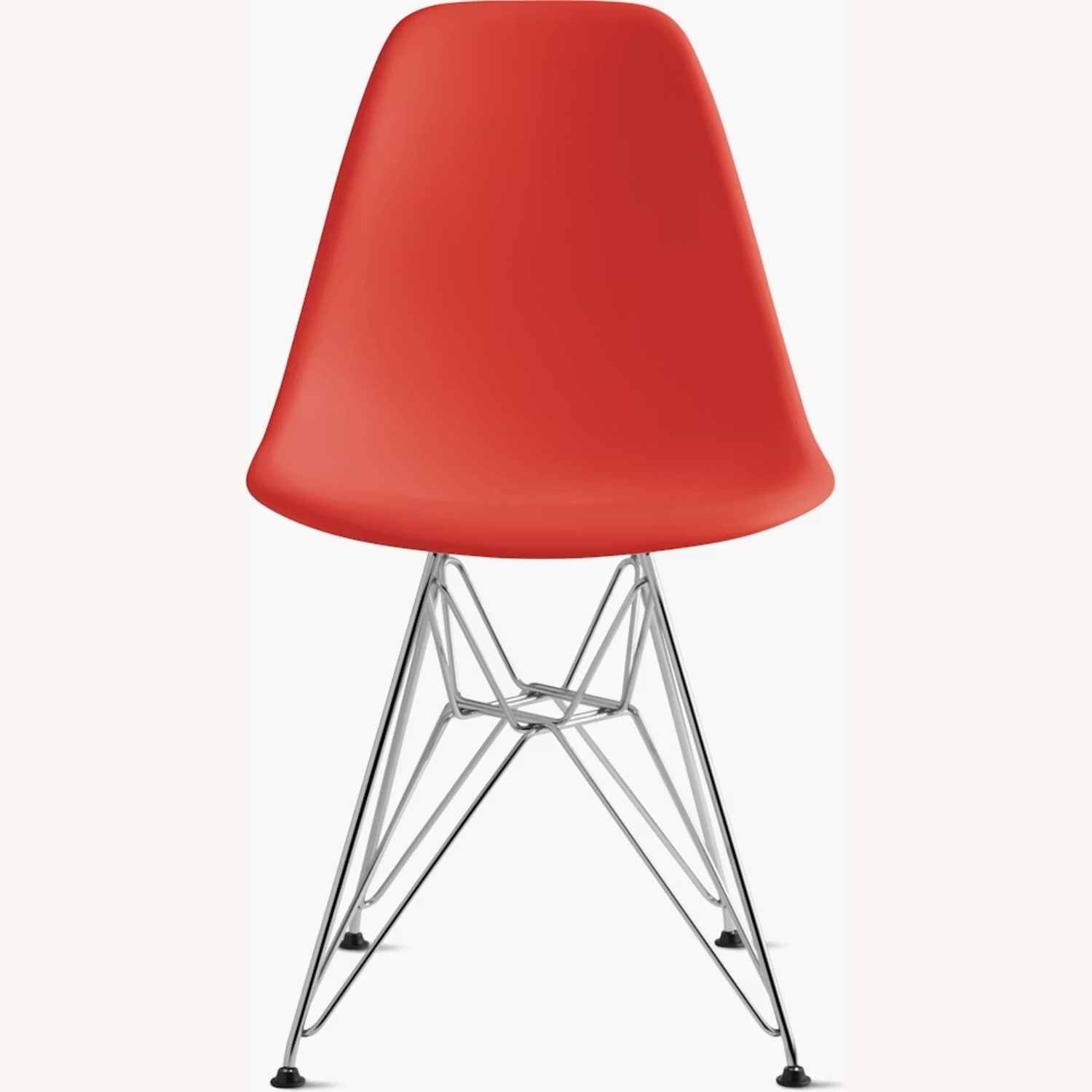 Eames Molded Plastic Side Chair - Red Orange  - image-4