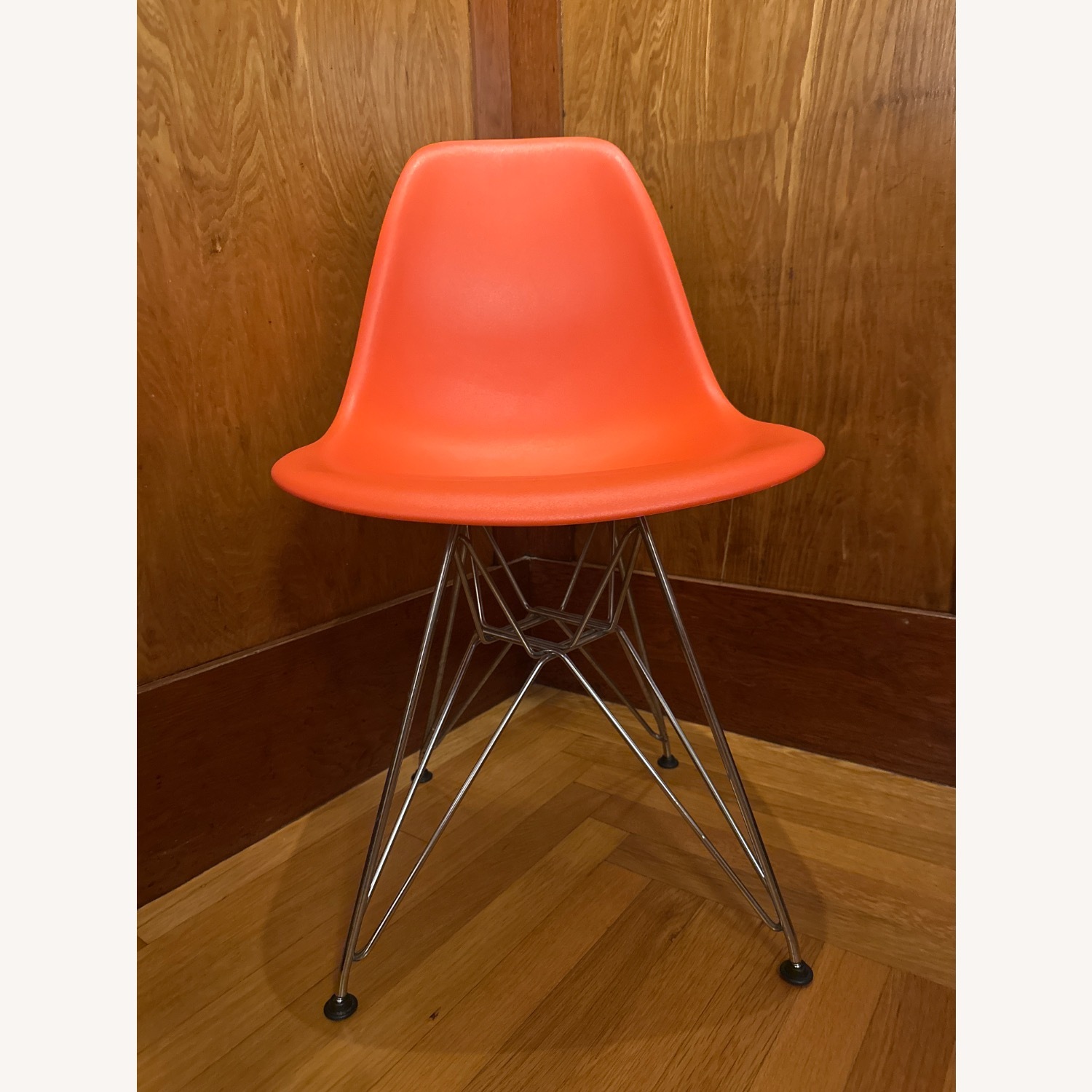Eames Molded Plastic Side Chair - Red Orange  - image-1