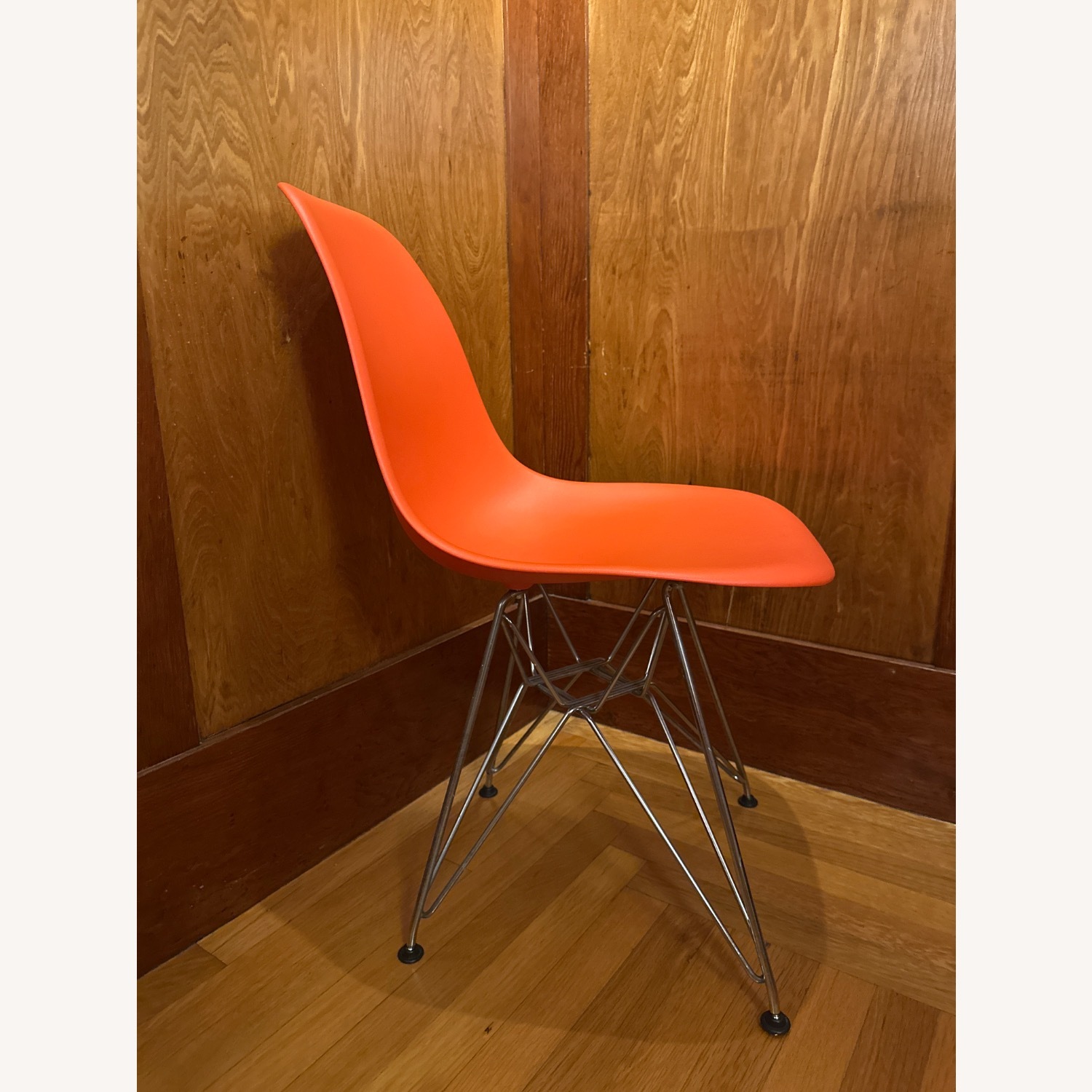 Eames Molded Plastic Side Chair - Red Orange  - image-3