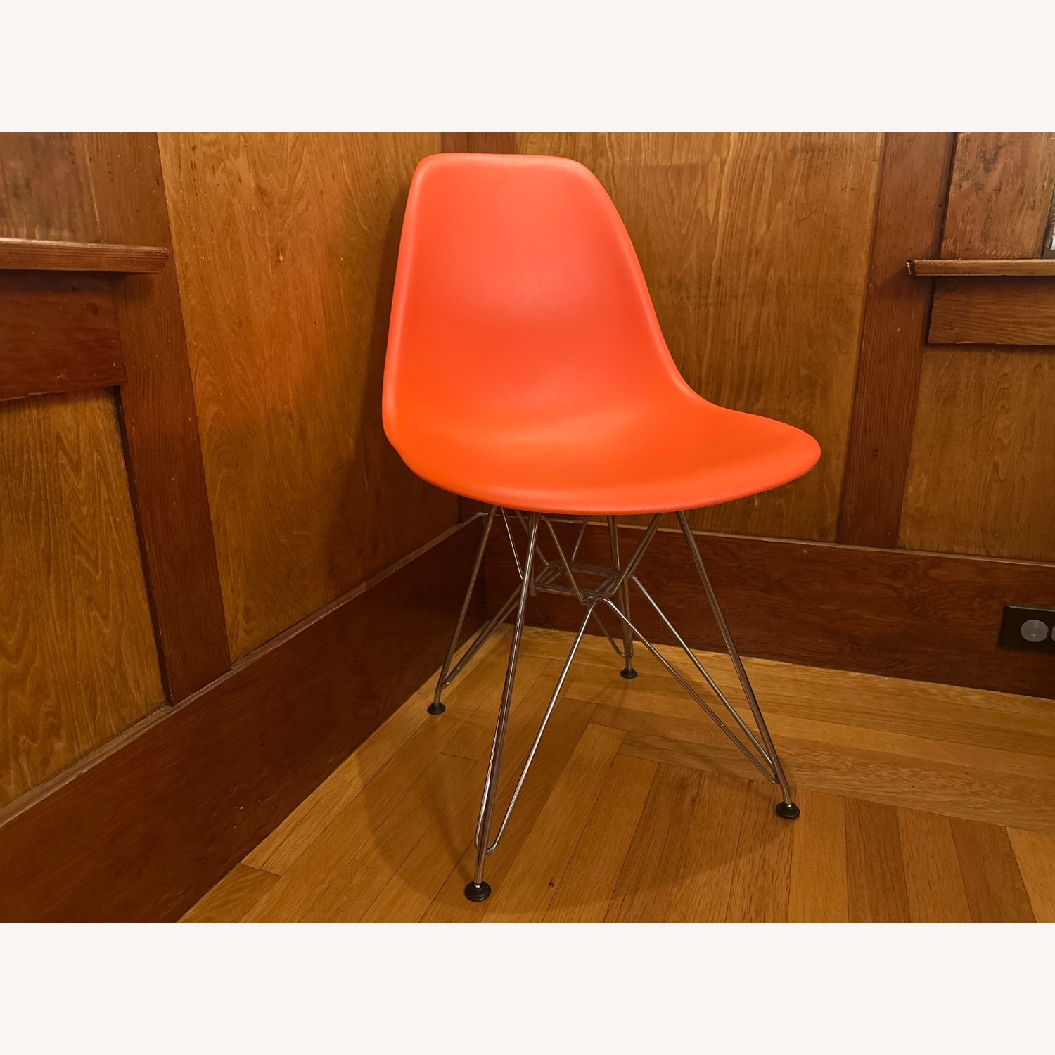 Eames Molded Plastic Side Chair - Red Orange  - image-2